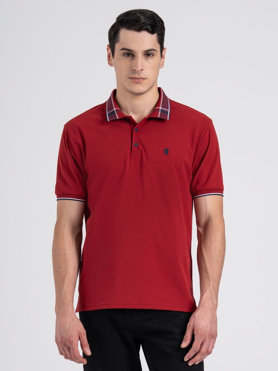 Red Tape Men High Stretch Jacquard Collar Polo T-Shirt - view 1