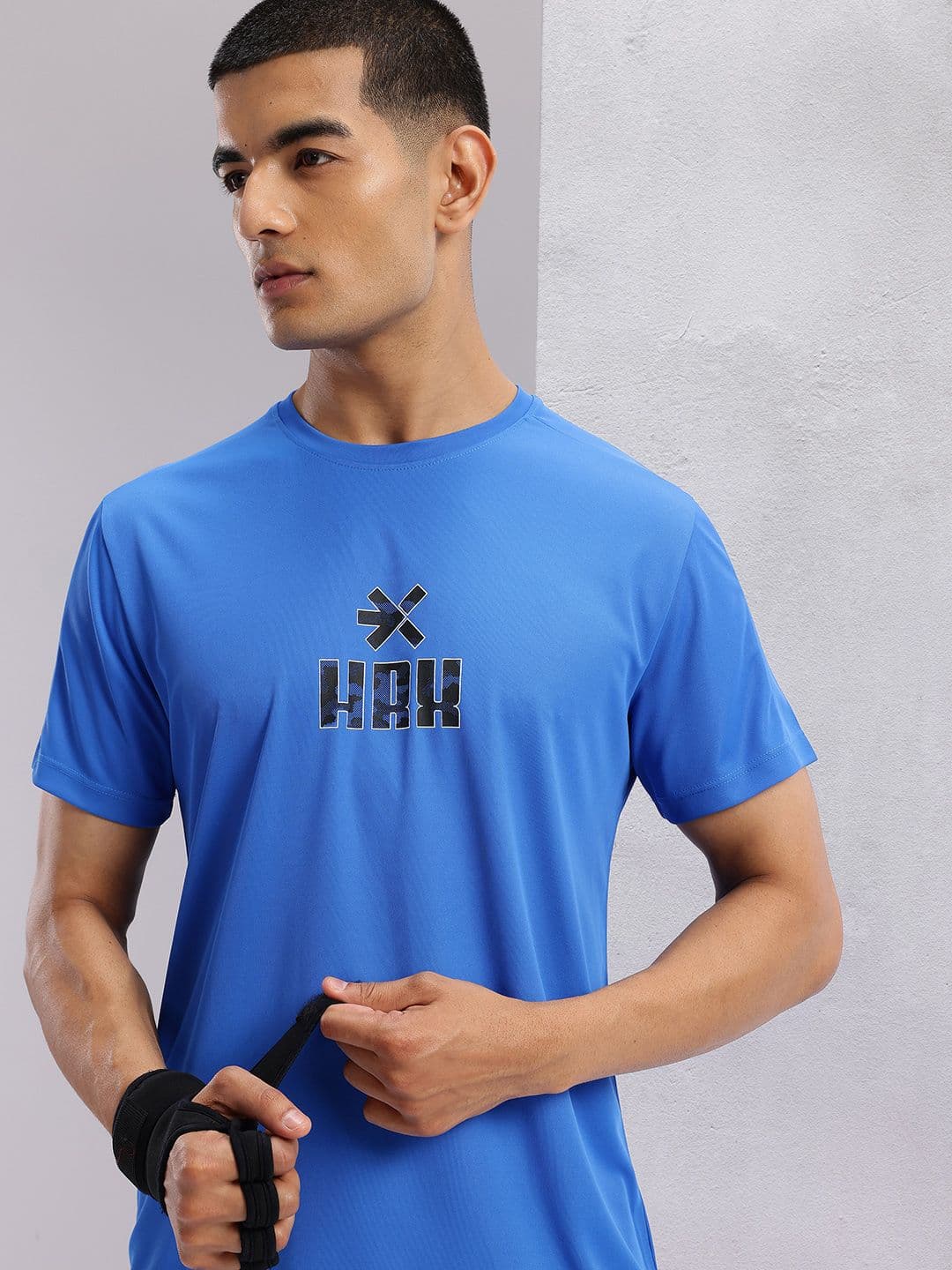 HRX by Hrithik Roshan Brand Logo Print Rapid-Dry Training T-shirt - view 1