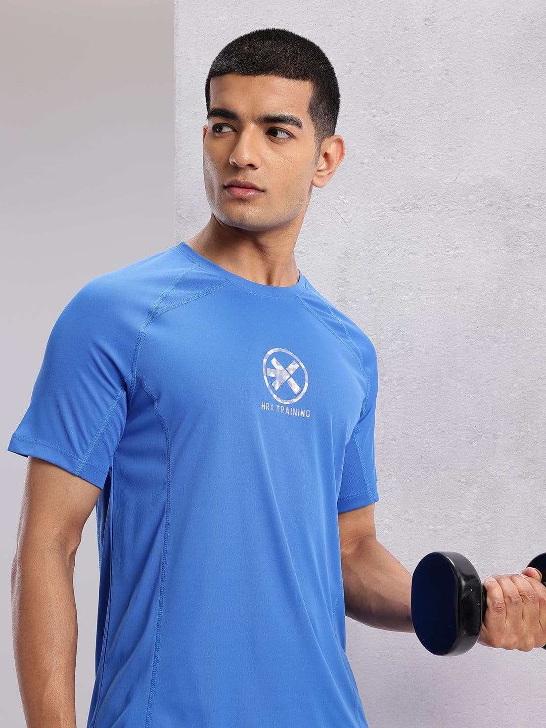 HRX by Hrithik Roshan Brand Logo Print Rapid-Dry Training T-shirt - view 1