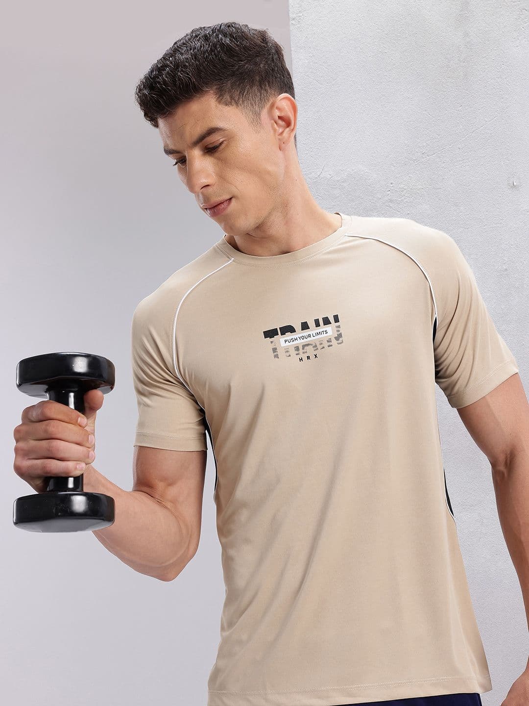 HRX by Hrithik Roshan Men Typography Printed Rapid-Dry Training T-shirt - view 1