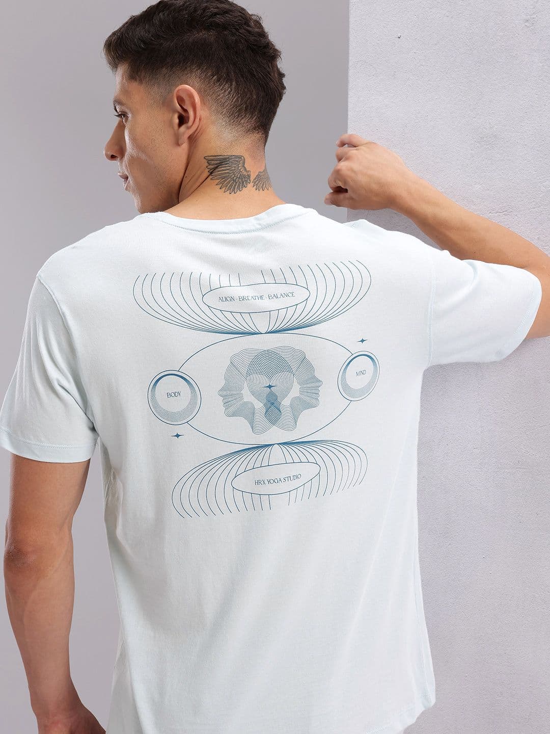 HRX by Hrithik Roshan Printed Pure Cotton Yoga T-shirt - view 1