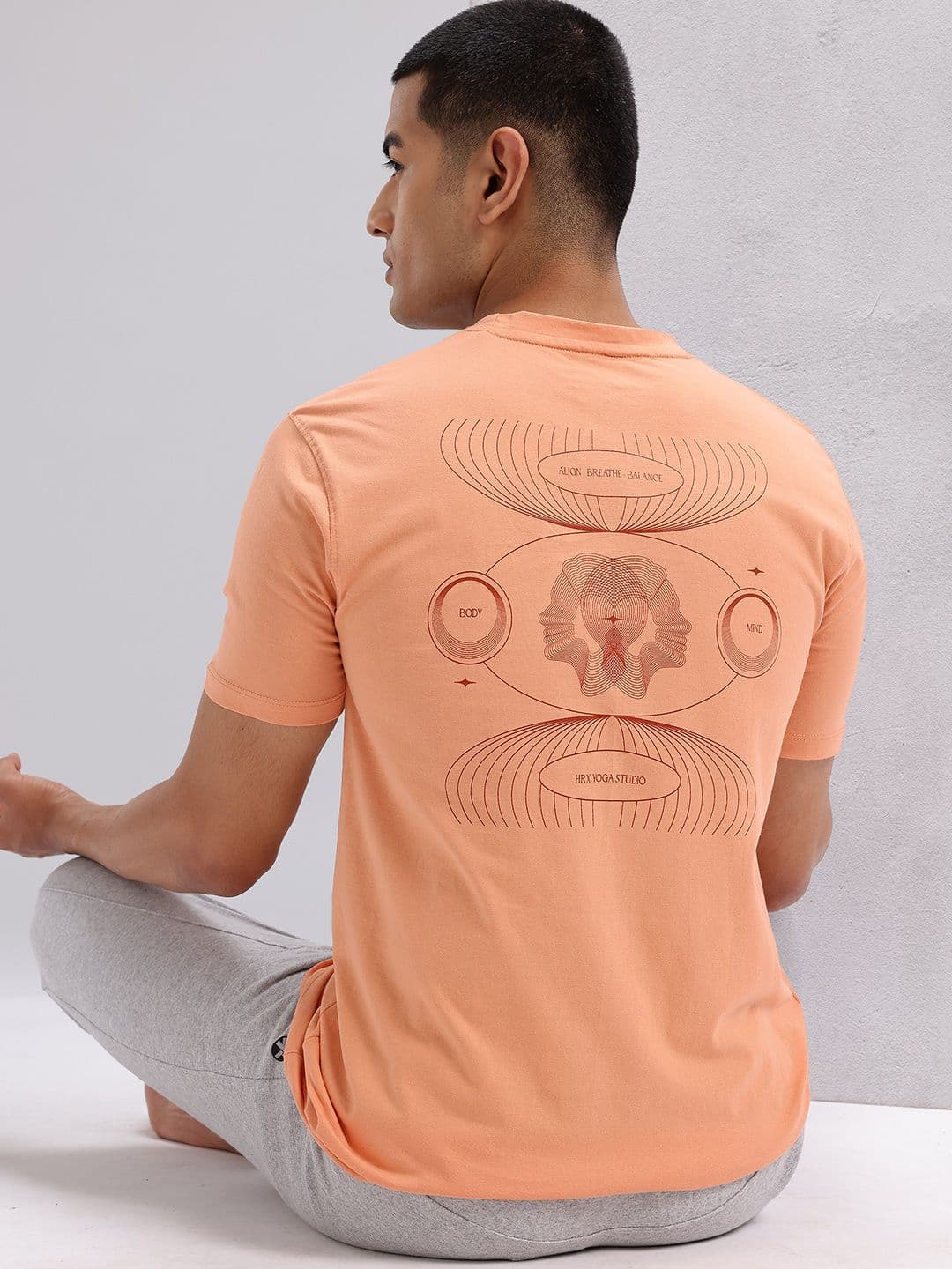 HRX by Hrithik Roshan Conversational Print Pure Cotton Yoga T-shirt - view 1