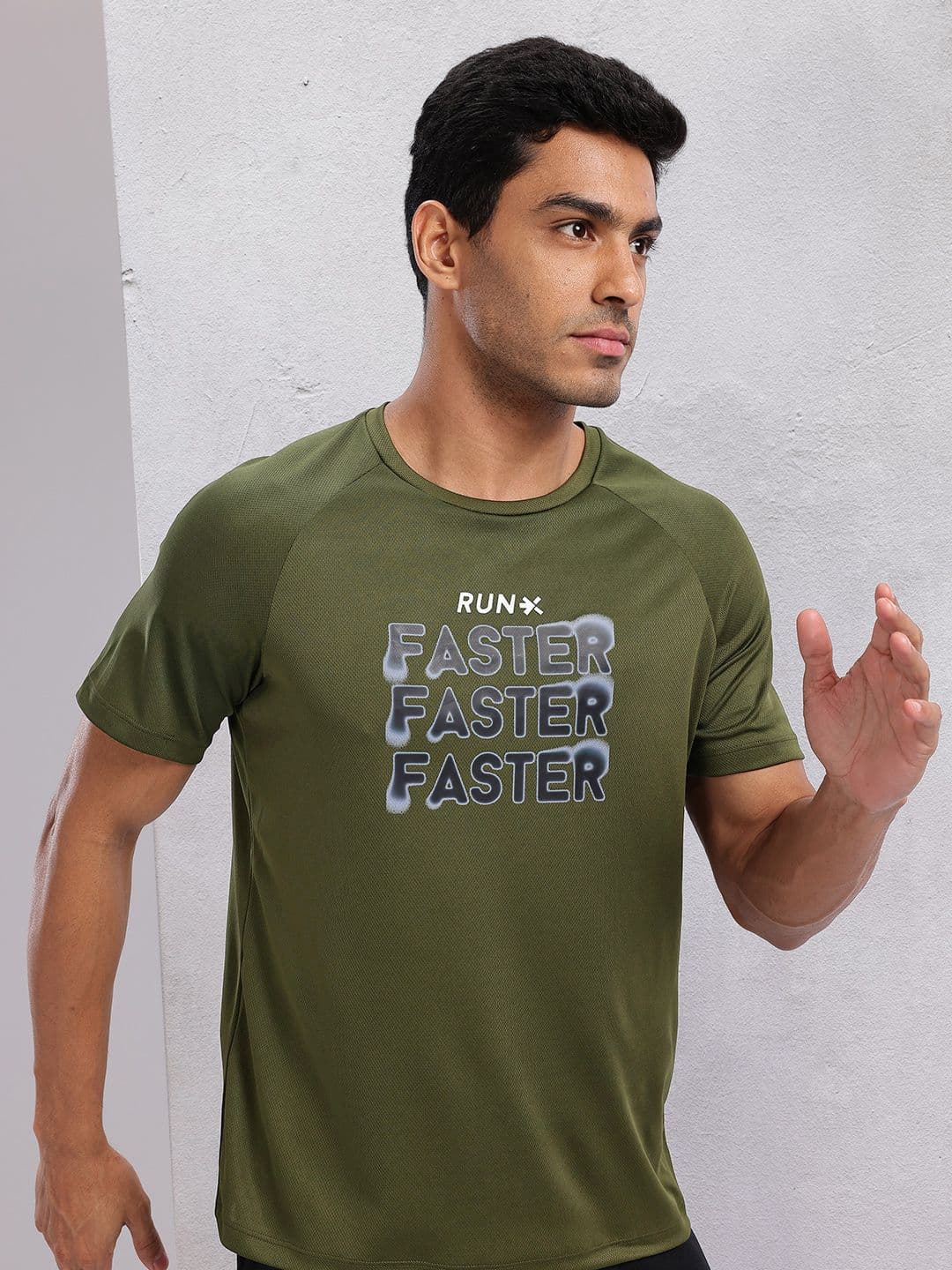 HRX by Hrithik Roshan Typography Print Rapid-Dry Running T-shirt - view 1