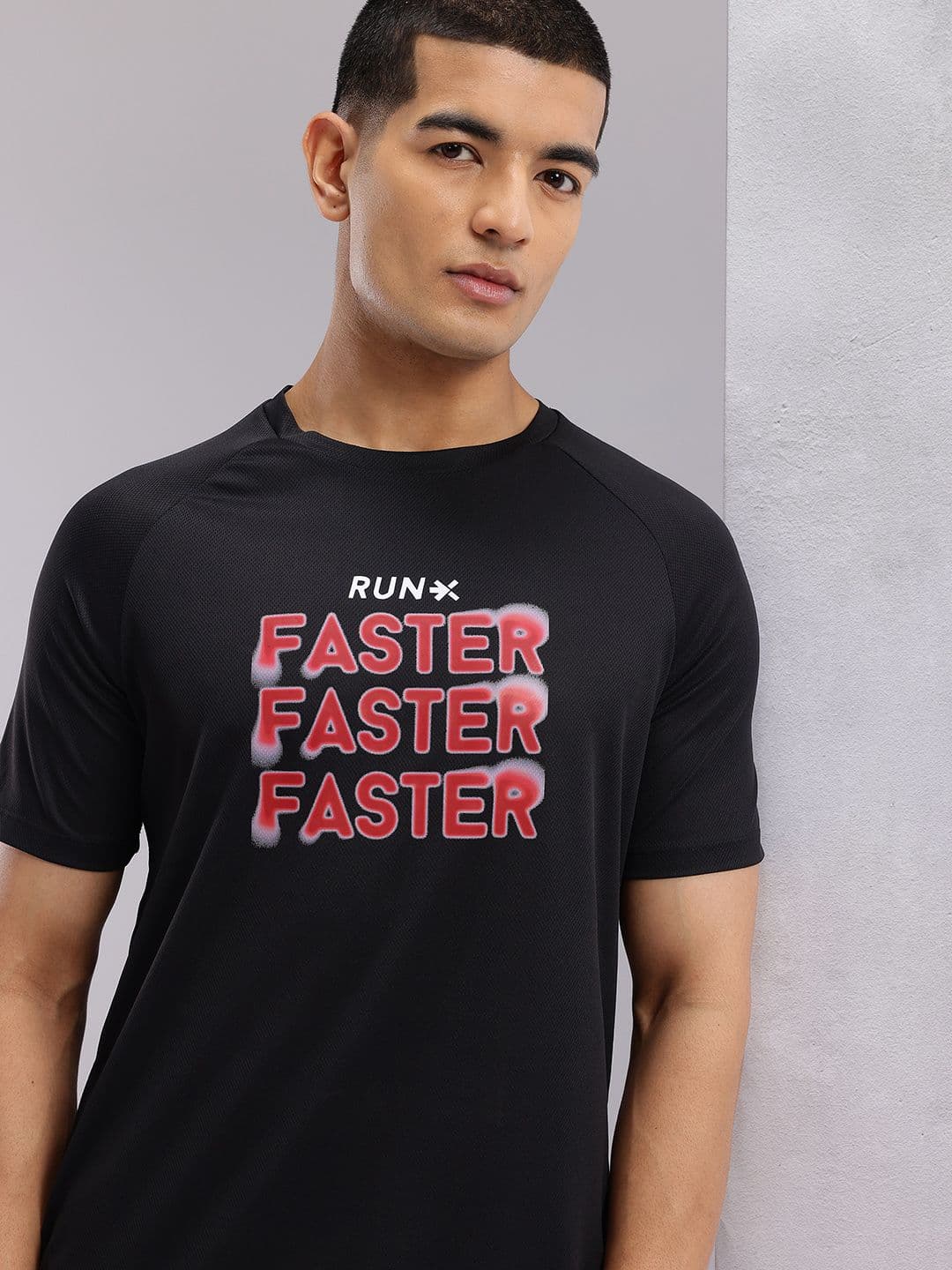 HRX by Hrithik Roshan Typography Print Rapid-Dry Running T-shirt - view 1