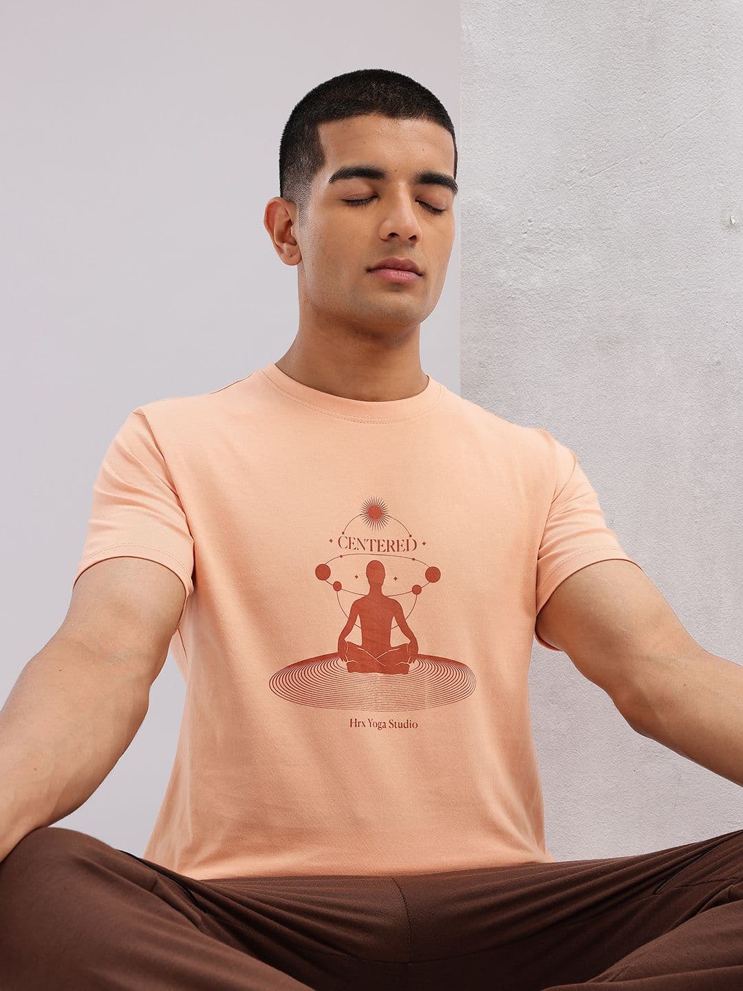 HRX by Hrithik Roshan Printed Pure Cotton Yoga T-shirt - view 1