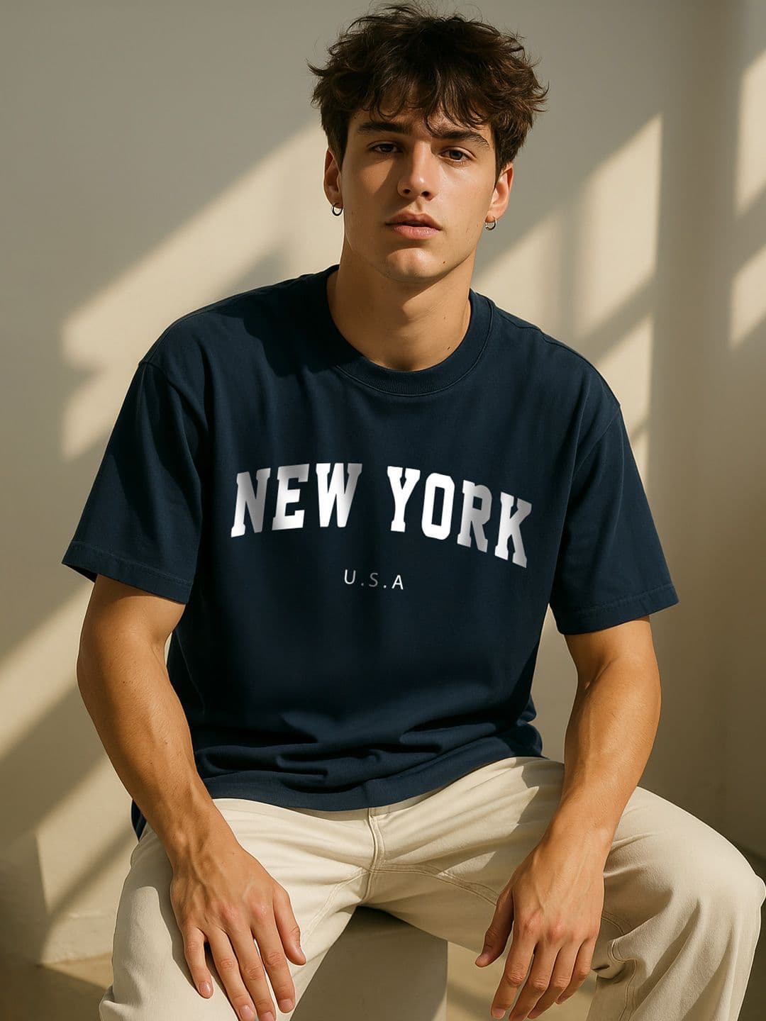 VEIRDO Men Typography Printed Pure Cotton T-shirt - view 1
