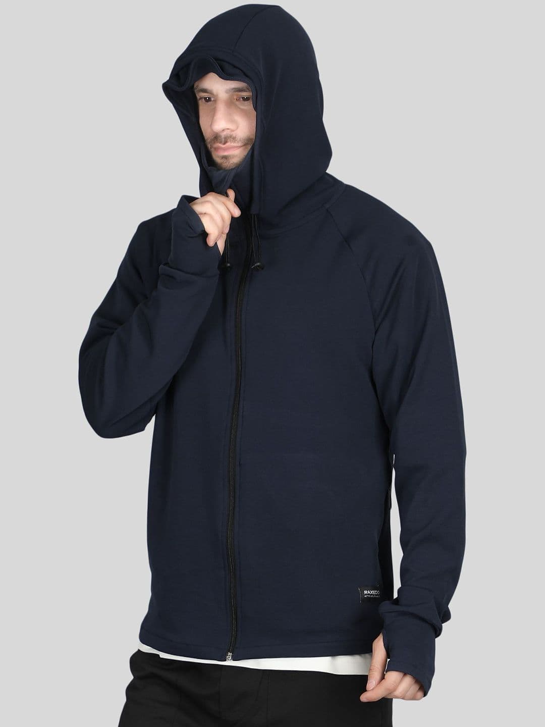 Raxedo Men Sun Protection Hooded Summer Biker Jacket - view 1