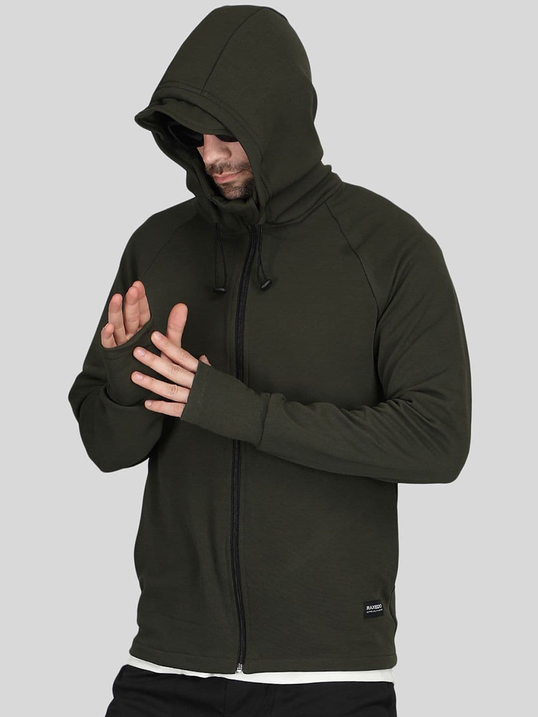 Raxedo Men Sun Protection Hooded Summer Biker Jacket - view 1