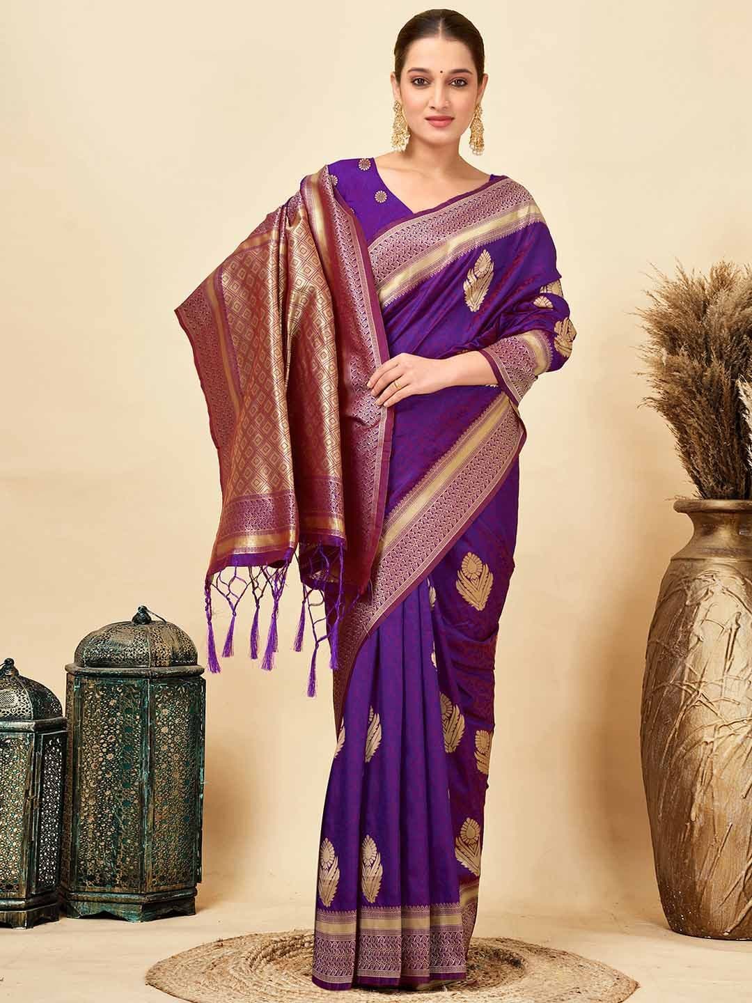 Mitera Woven Design Zari Banarasi Saree - view 1