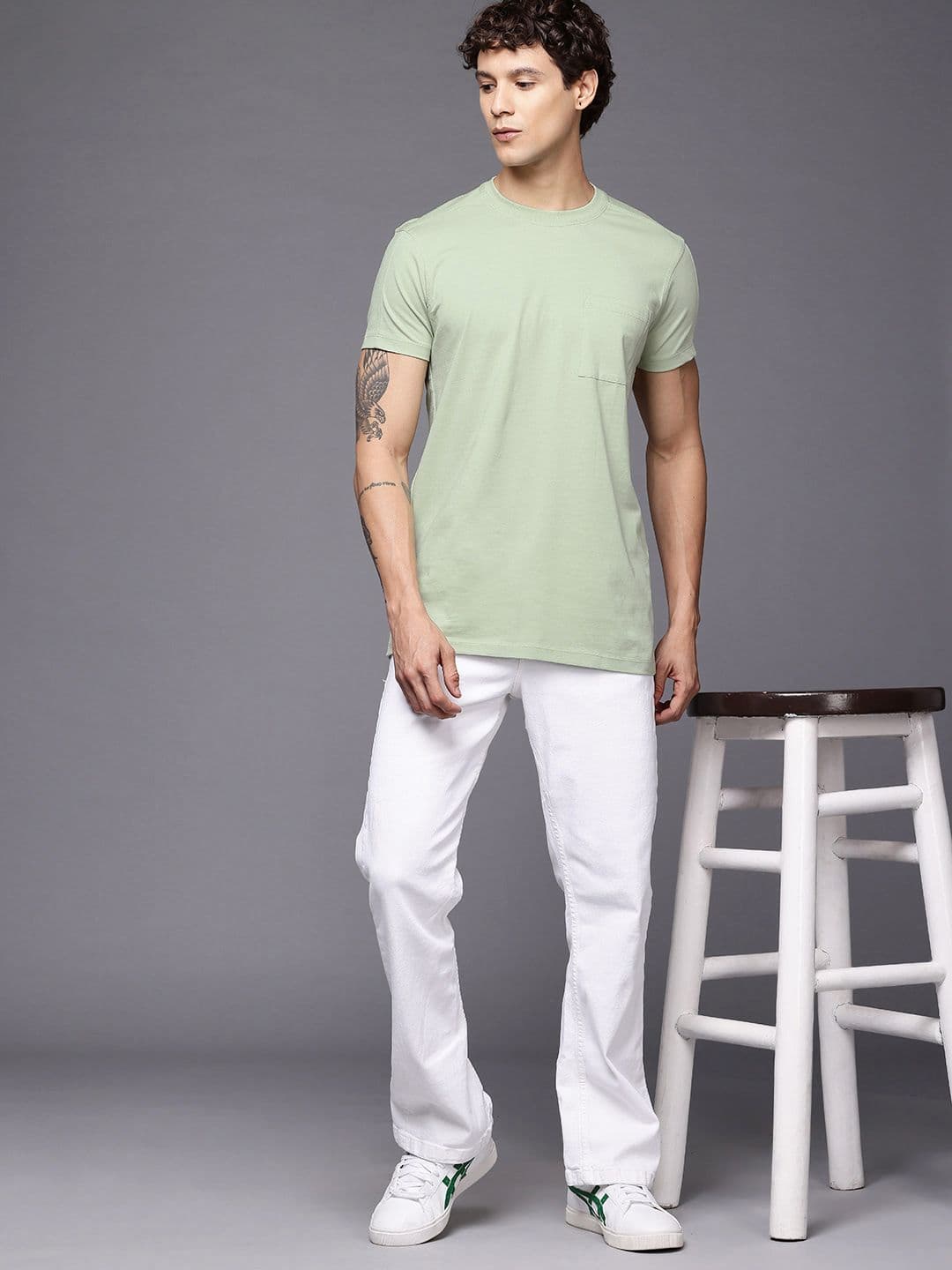 Allen Solly Slim Fit Pure Cotton T-shirt with Pocket Detail - view 1