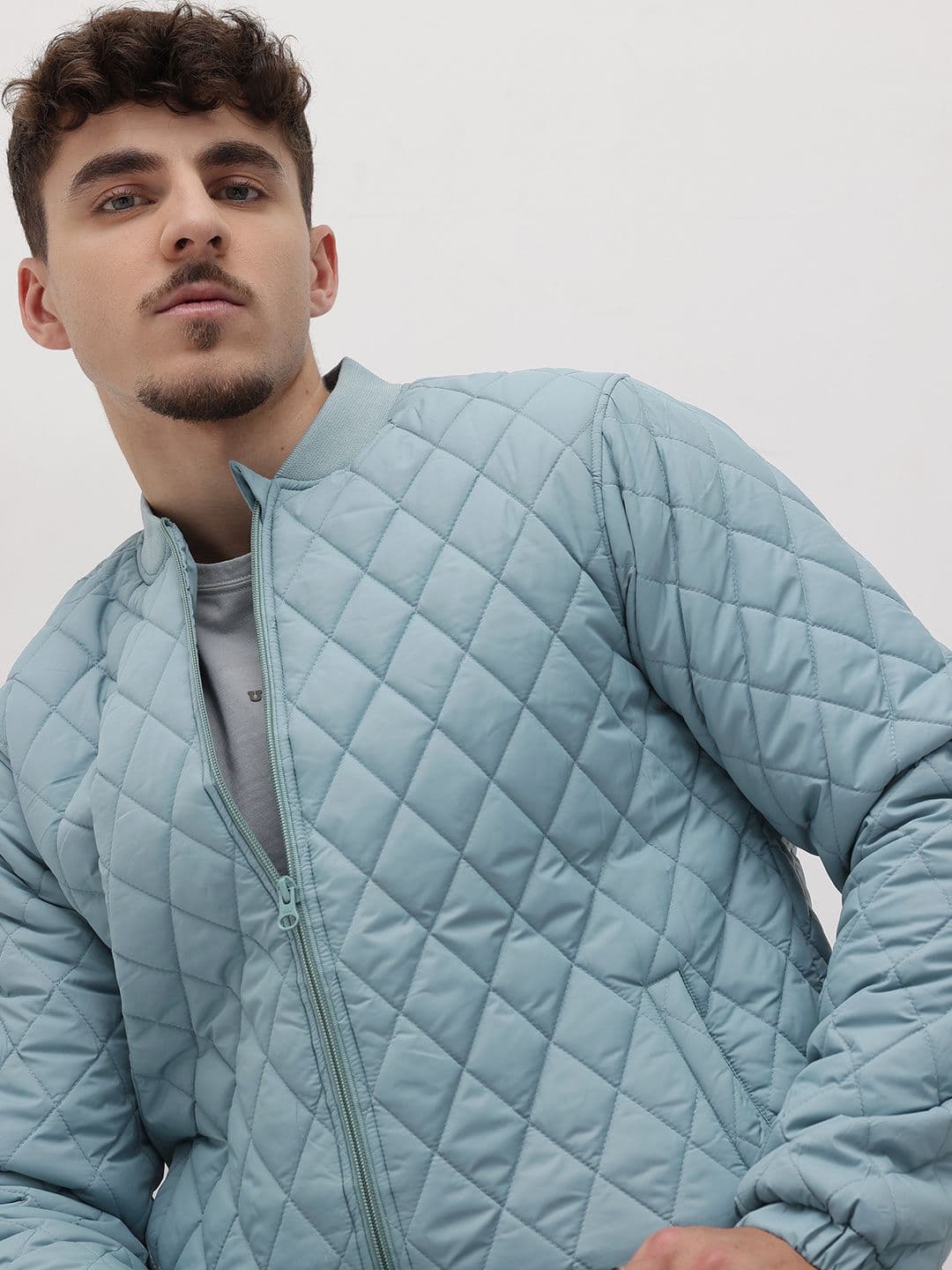 The Roadster Life Co. Men Stand Collar Quilted Jacket - view 1