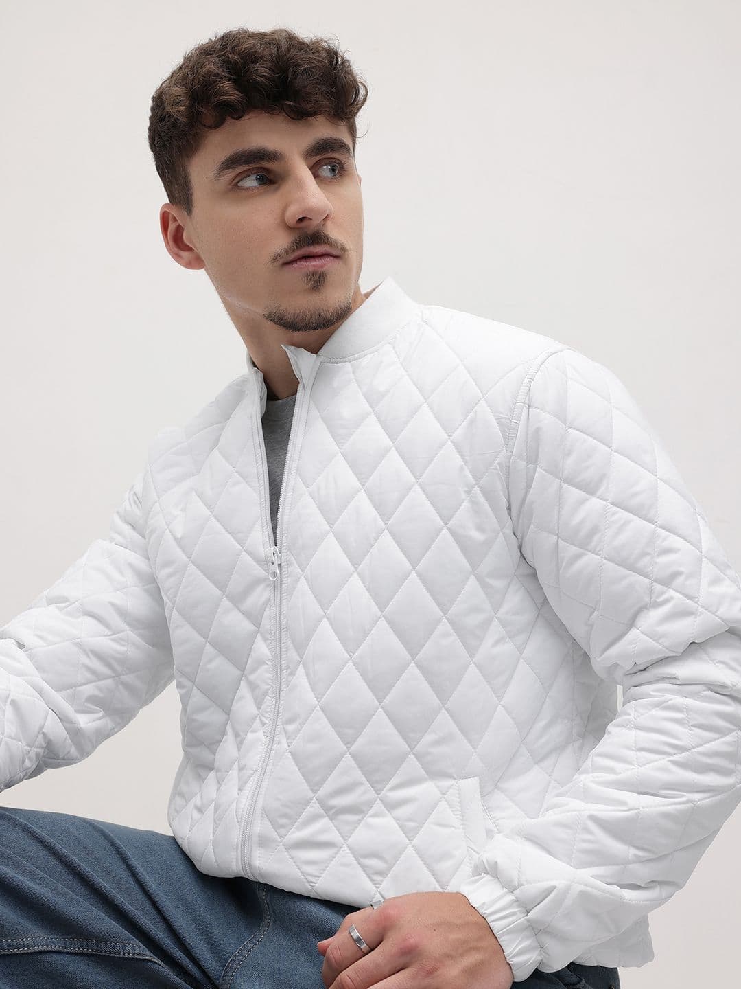 The Roadster Life Co. Men Stand Collar Quilted Jacket - view 1