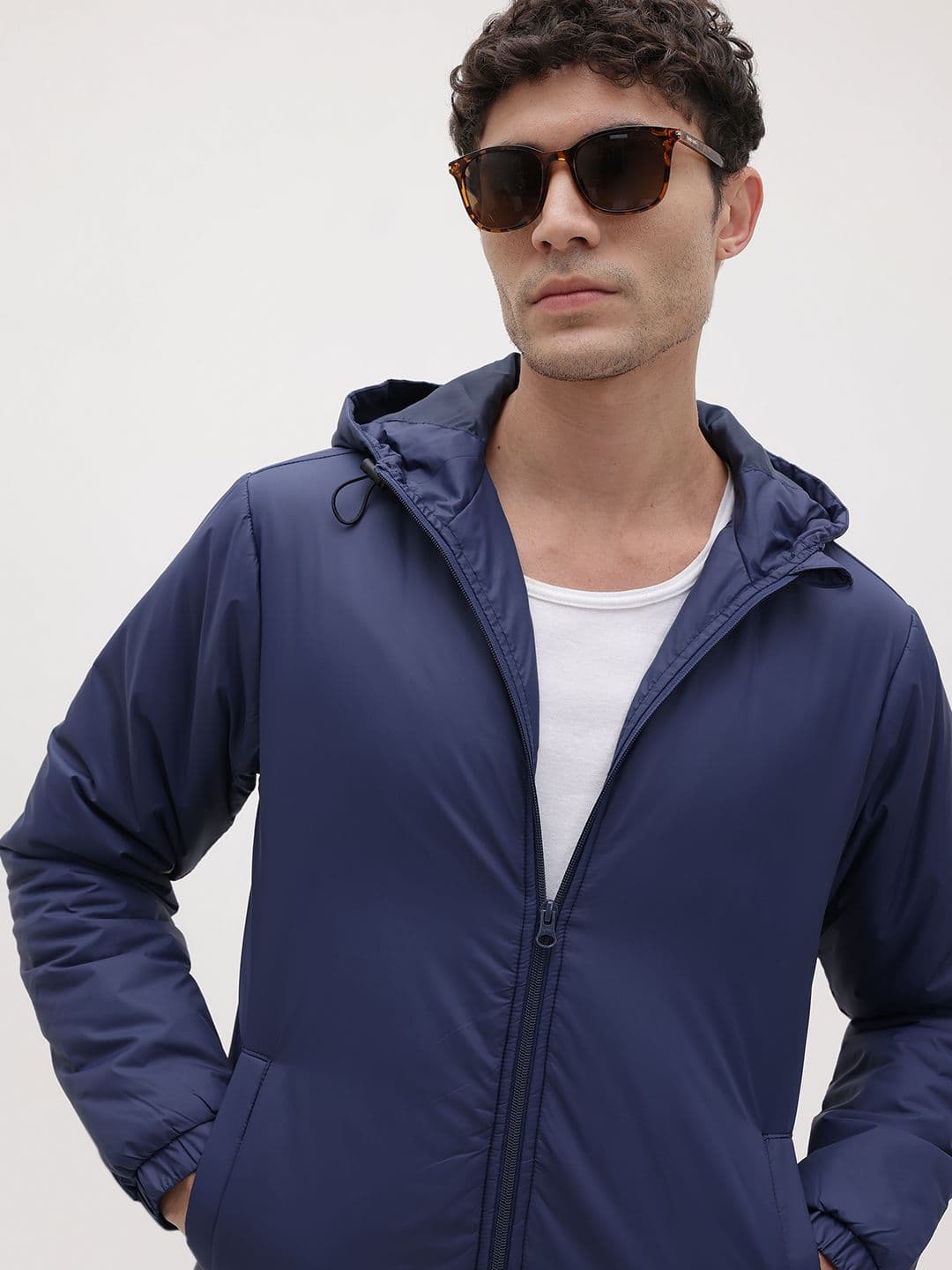 The Roadster Life Co. Typography Print Hooded Padded Jacket - view 1