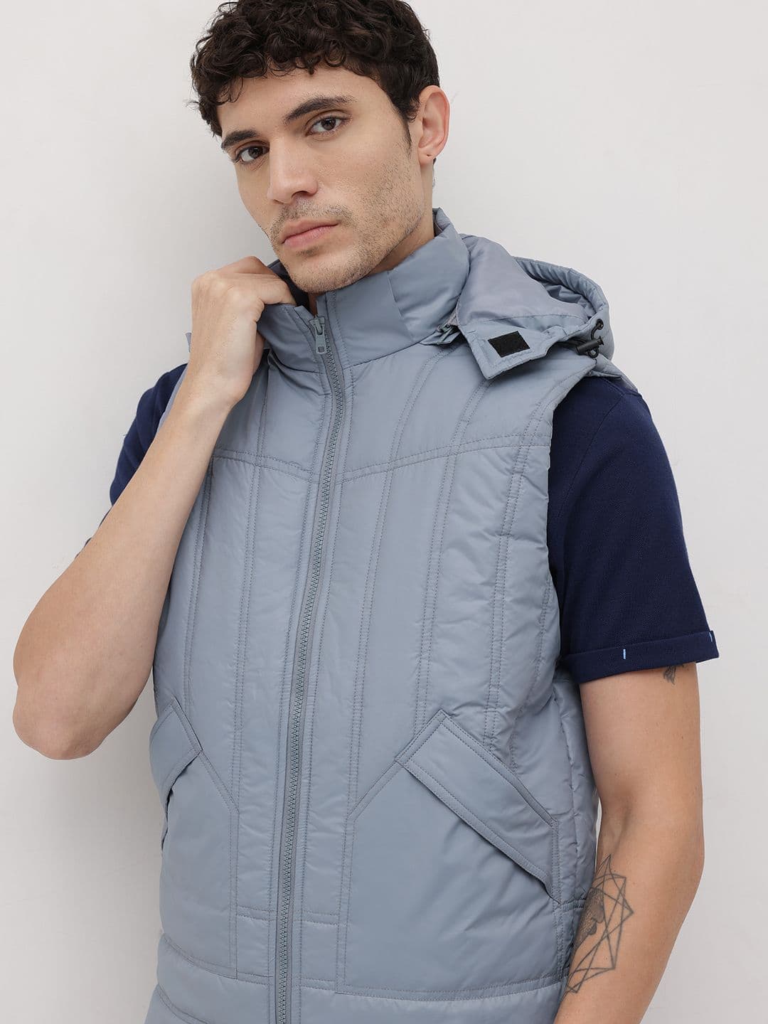 The Roadster Life Co. Men Hooded Padded Jacket - view 1