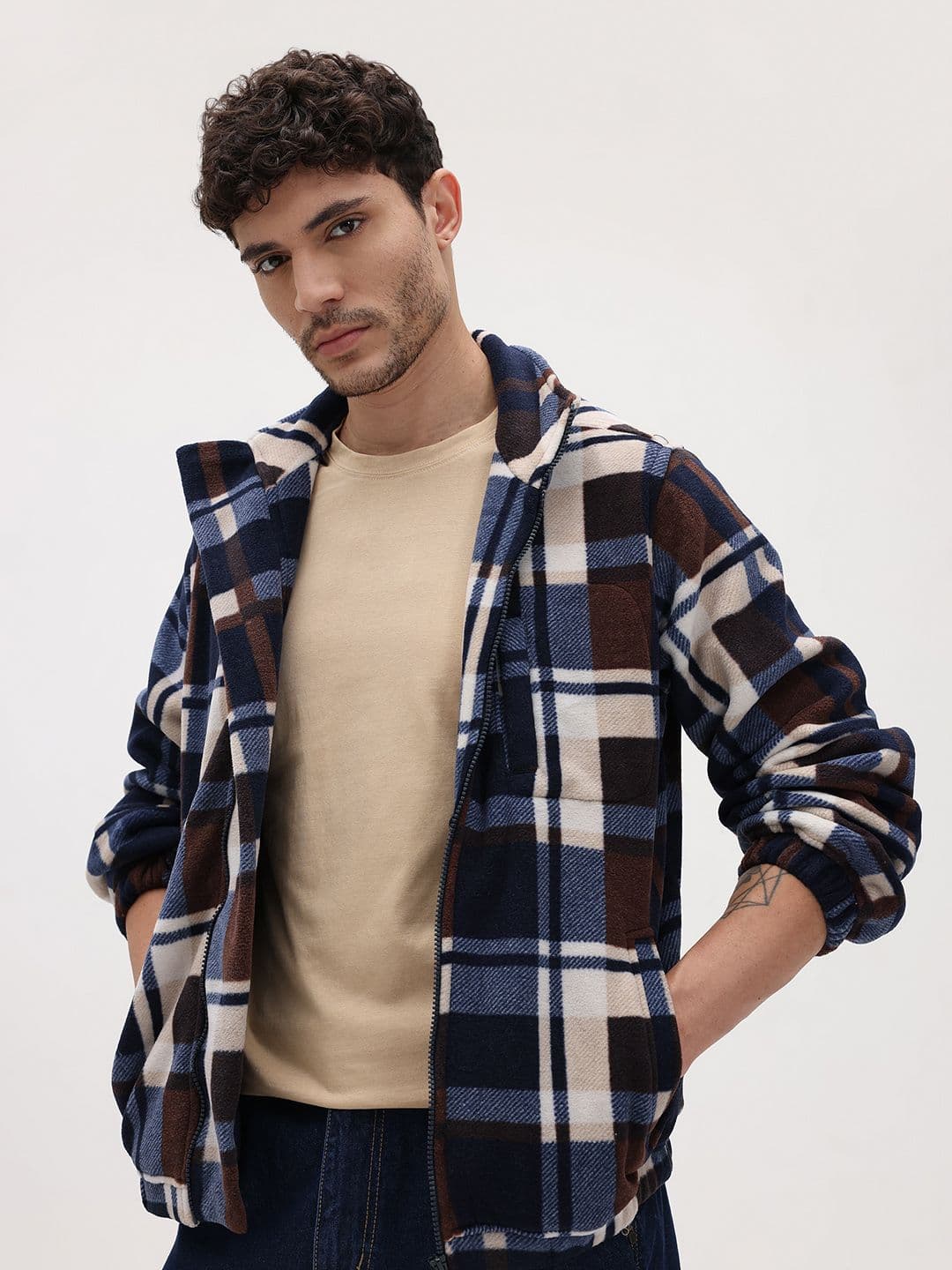 The Roadster Life Co. Checked Bomber Jacket - view 1