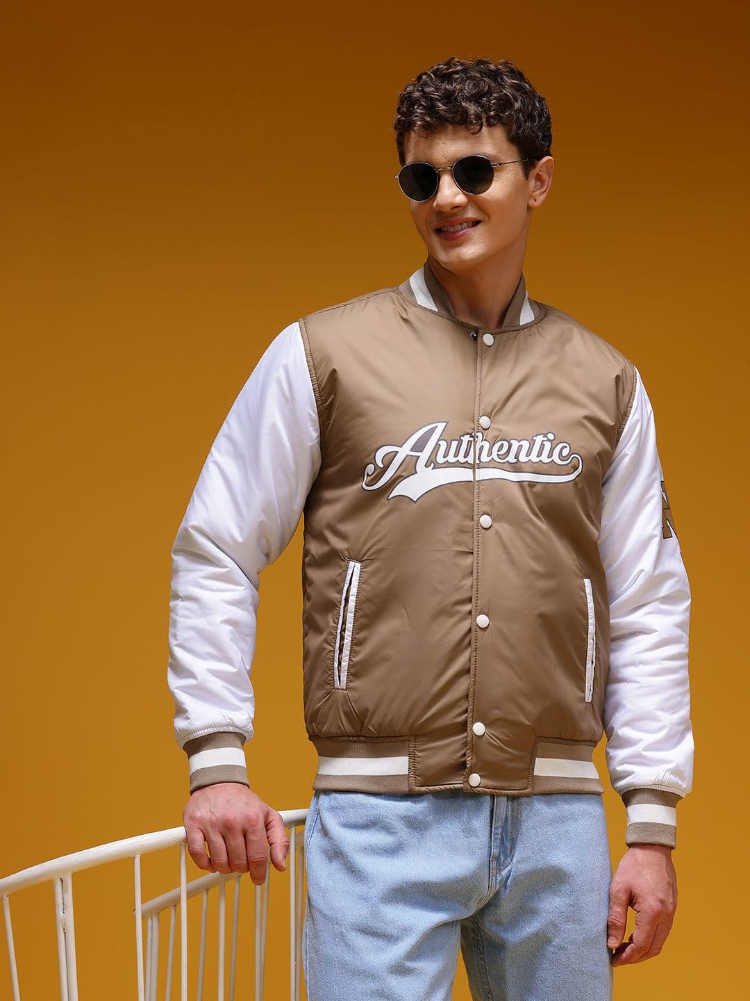 HERE&NOW Typography Print Varsity Jacket - view 1