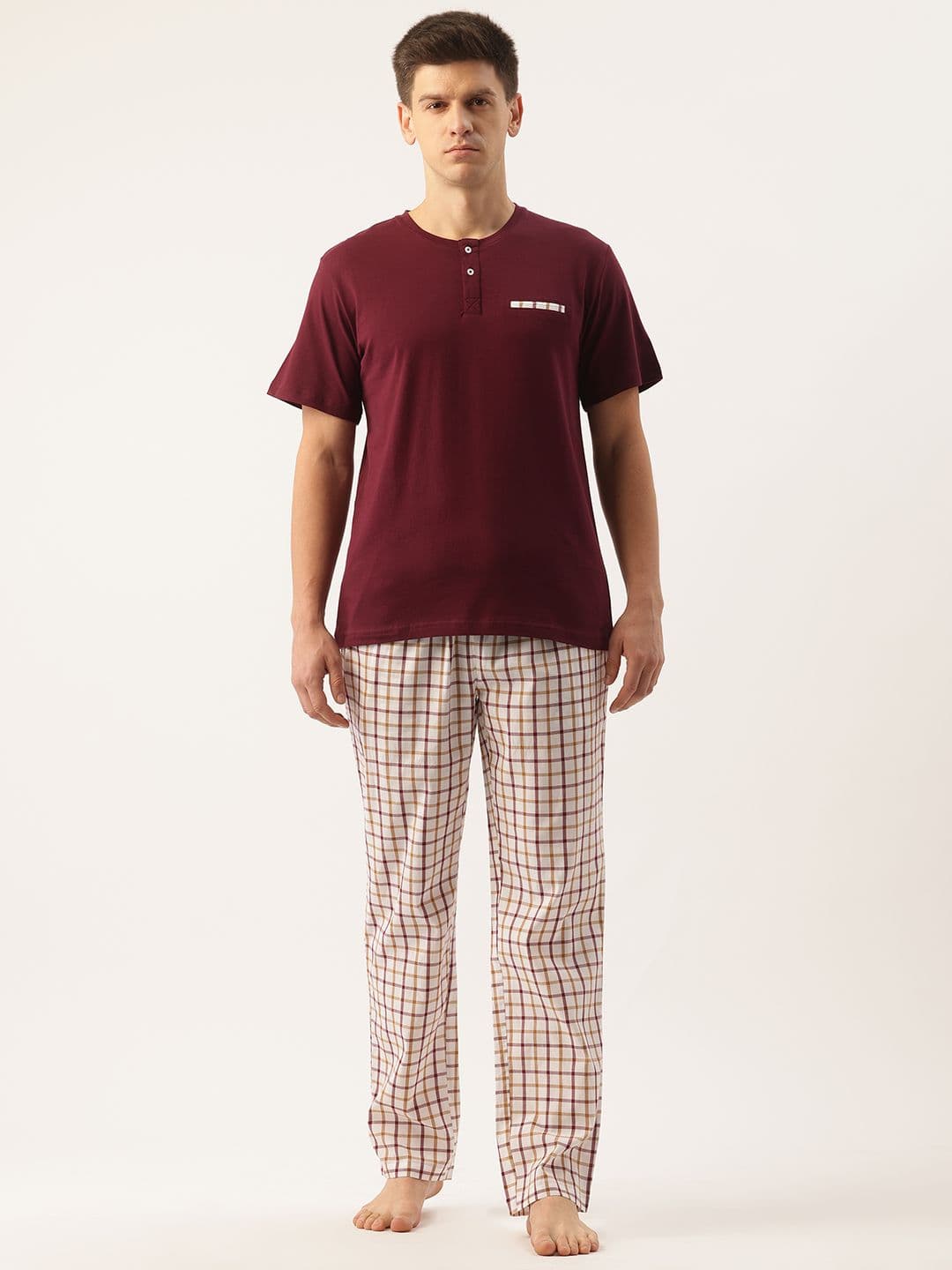 ETC Men Checked Pure Cotton Night suit - view 1