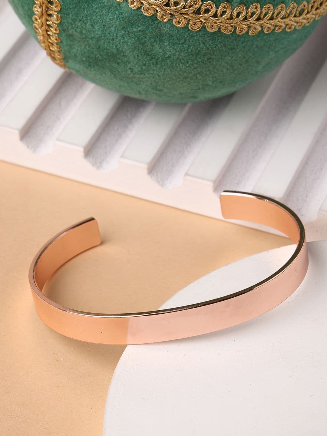 Roadster Men Rose Gold Stainless Steel Cuff Bracelet - view 1