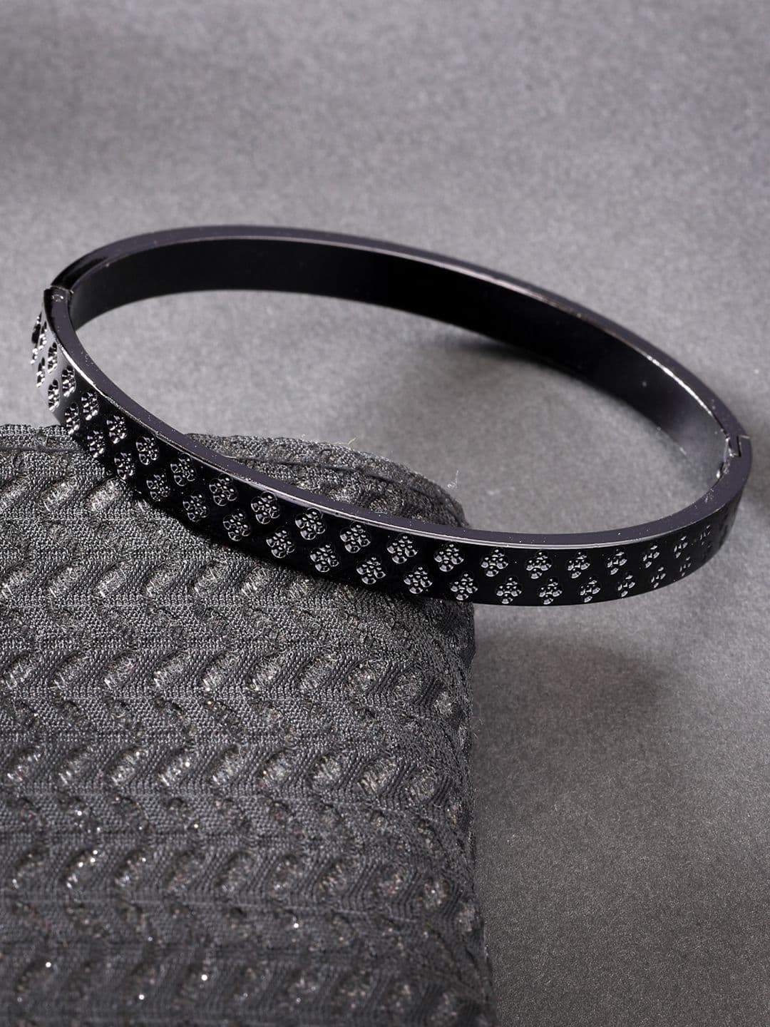 The Roadster Lifestyle Co Men Rhodium-Plated Kada Bracelet - view 1