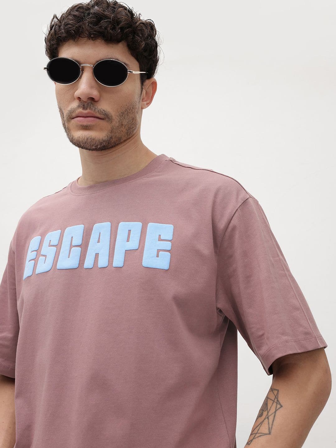 The Roadster Life Co. Printed Pure Cotton Relaxed Fit T-shirt - view 1