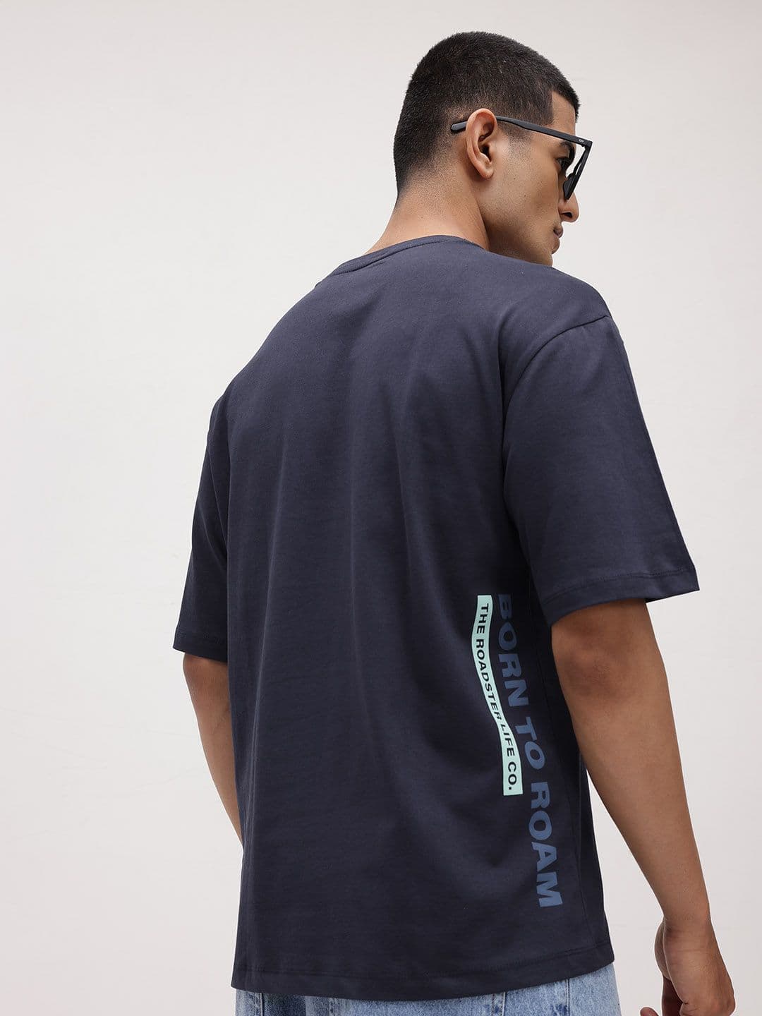 The Roadster Life Co. Typography Printed Pure Cotton Relaxed Fit T-shirt - view 1