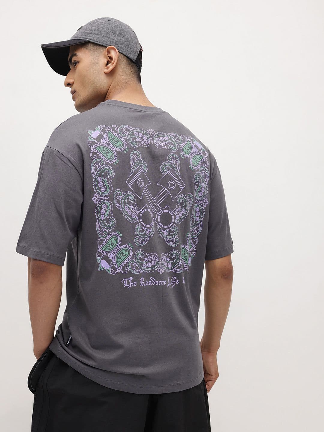 The Roadster Life Co. Paisley Print Pure Cotton Relaxed Fit T-shirt - view 1
