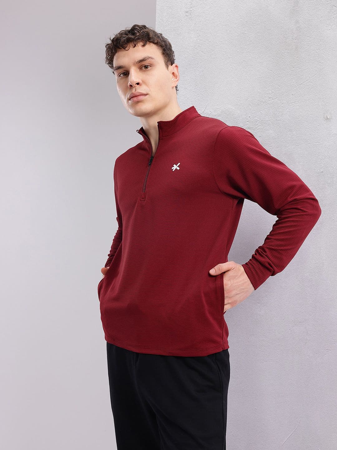 HRX by Hrithik Roshan Men Self Design Sweatshirt - view 1