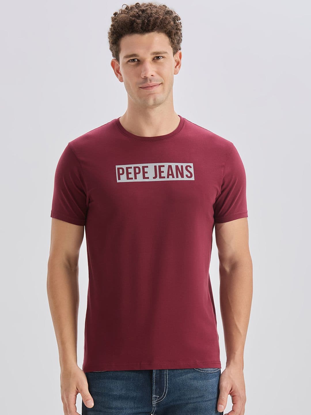 Pepe Jeans Men Brand Logo Printed Slim Fit T-shirt - view 1