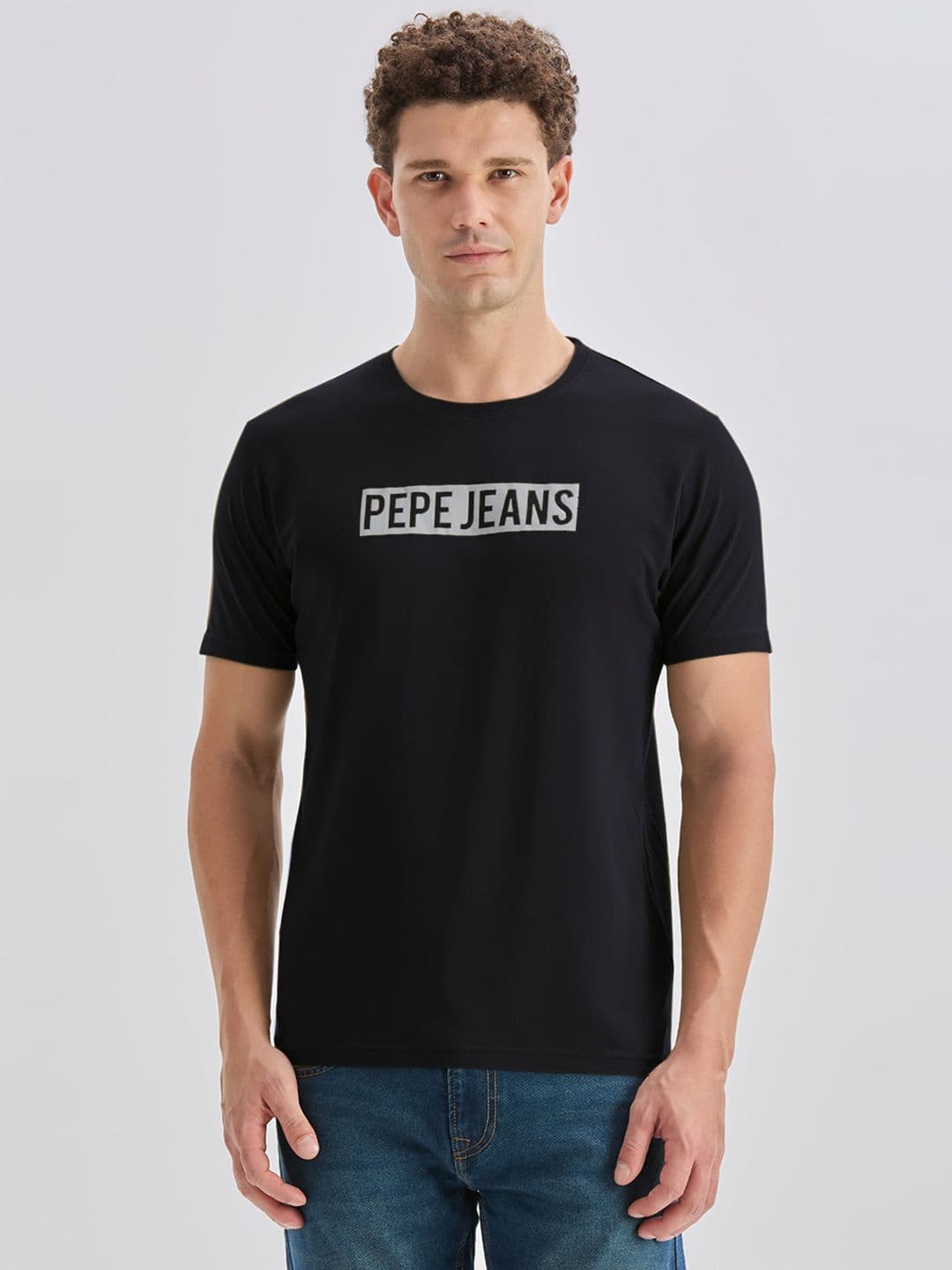 Pepe Jeans Men Brand Logo Printed Slim Fit T-shirt - view 1