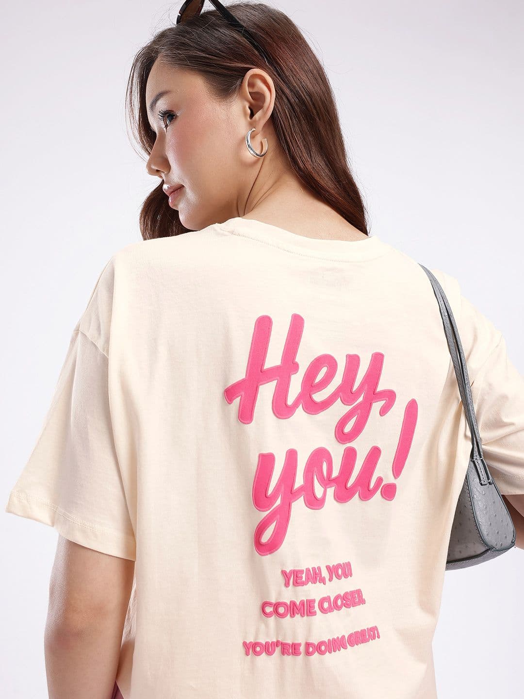 glitchez Typography Printed Relaxed T-shirt - view 1