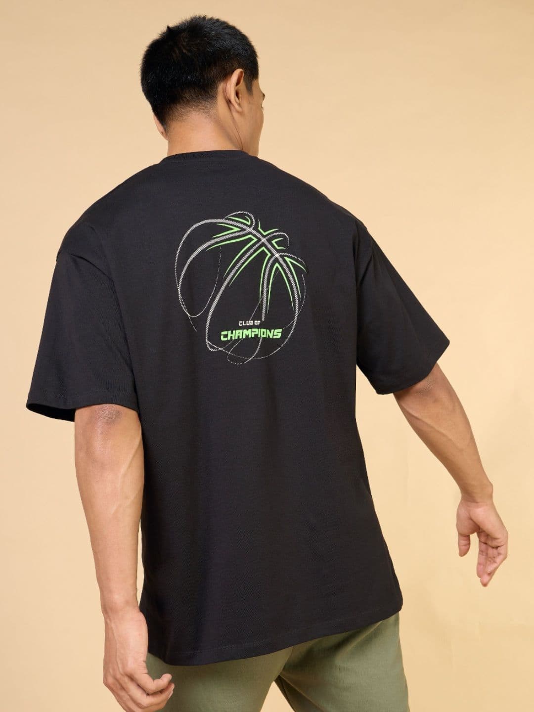 CULT Men Black Community Graphic Oversized T-shirt - view 1
