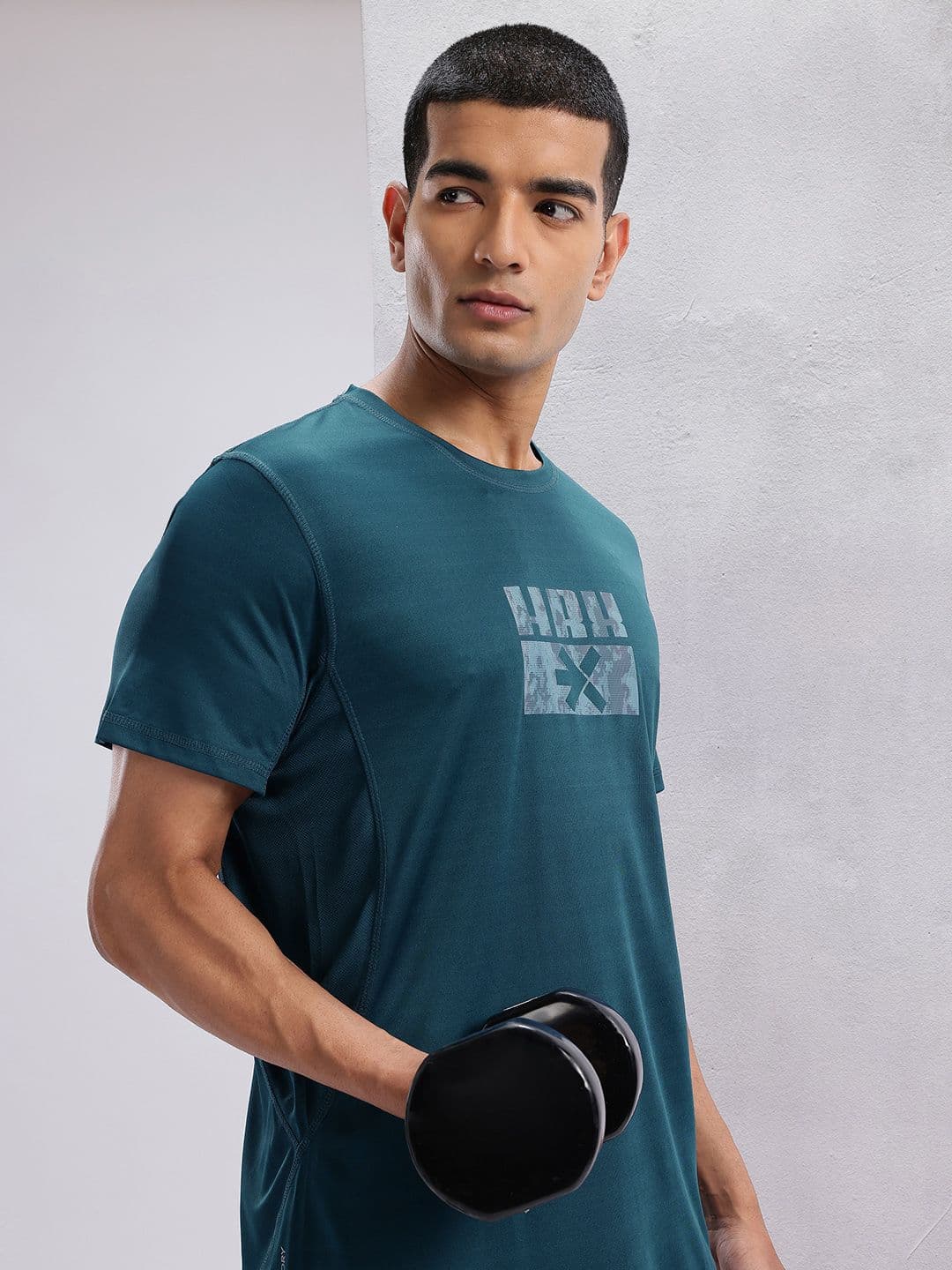 HRX by Hrithik Roshan Brand Logo Printed Rapid Dry Training Tshirt - view 1