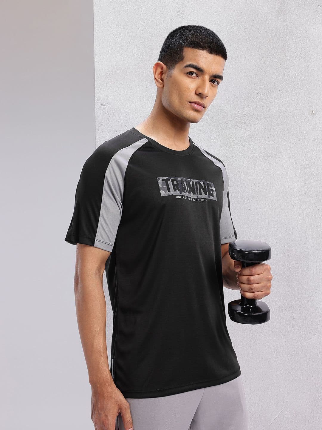HRX by Hrithik Roshan Typography Print Rapid-Dry Training T-shirt - view 1