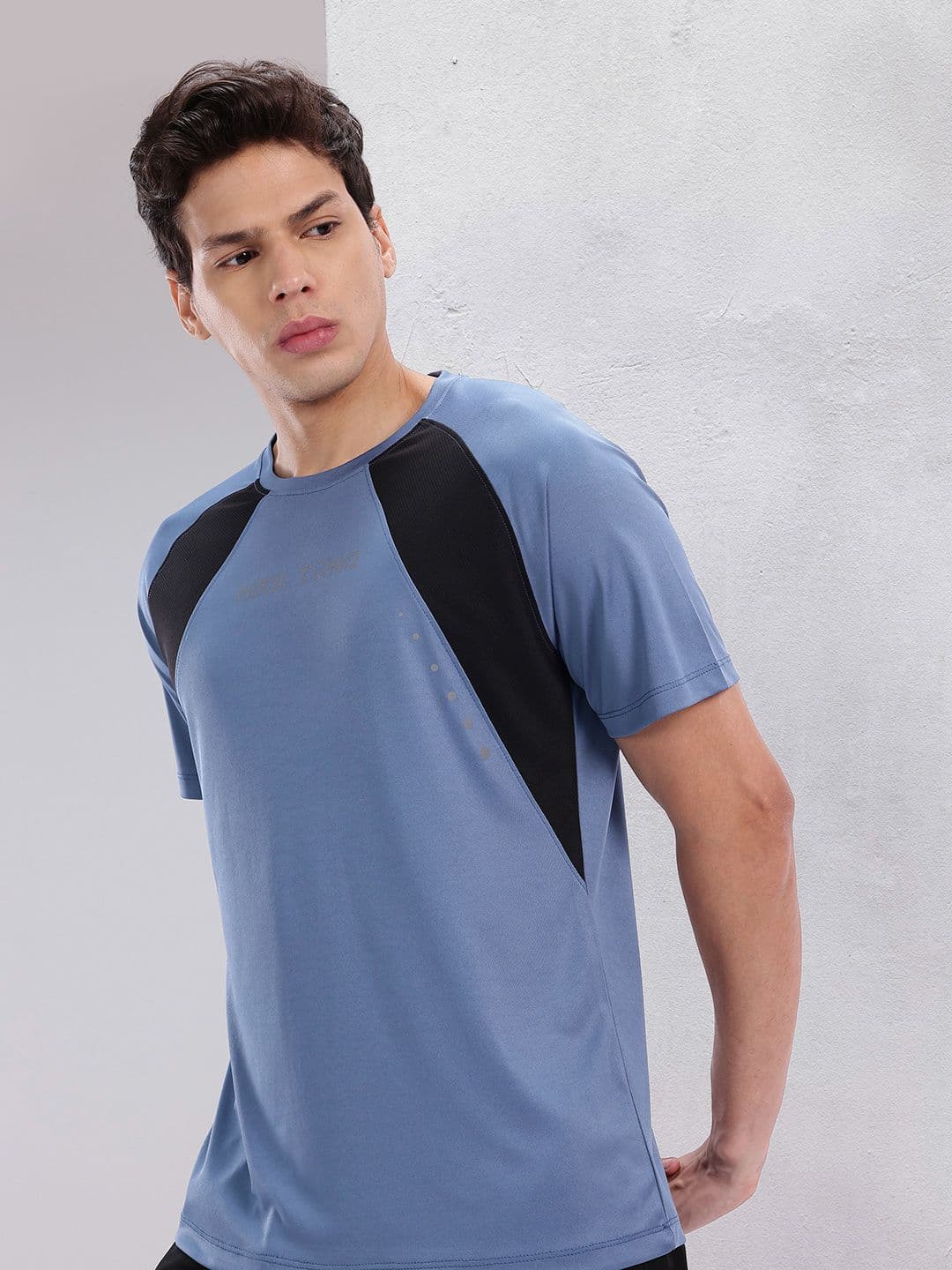 HRX by Hrithik Roshan Colourblock Rapid-Dry Training T-shirt - view 1