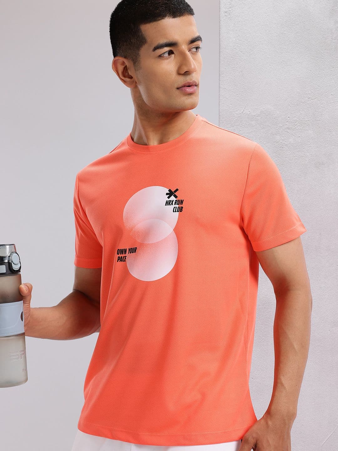 HRX by Hrithik Roshan Graphic Printed Perforated Rapid-Dry Running T-shirt - view 1