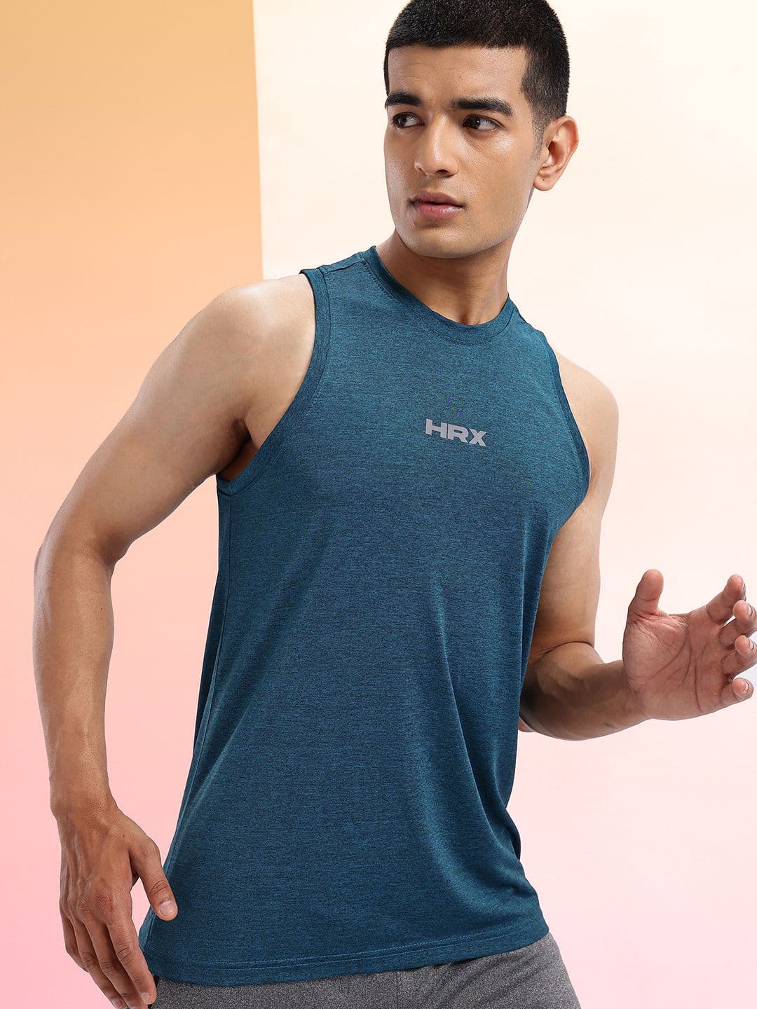 HRX by Hrithik Roshan Brand Logo Printed Running T-shirt - view 1