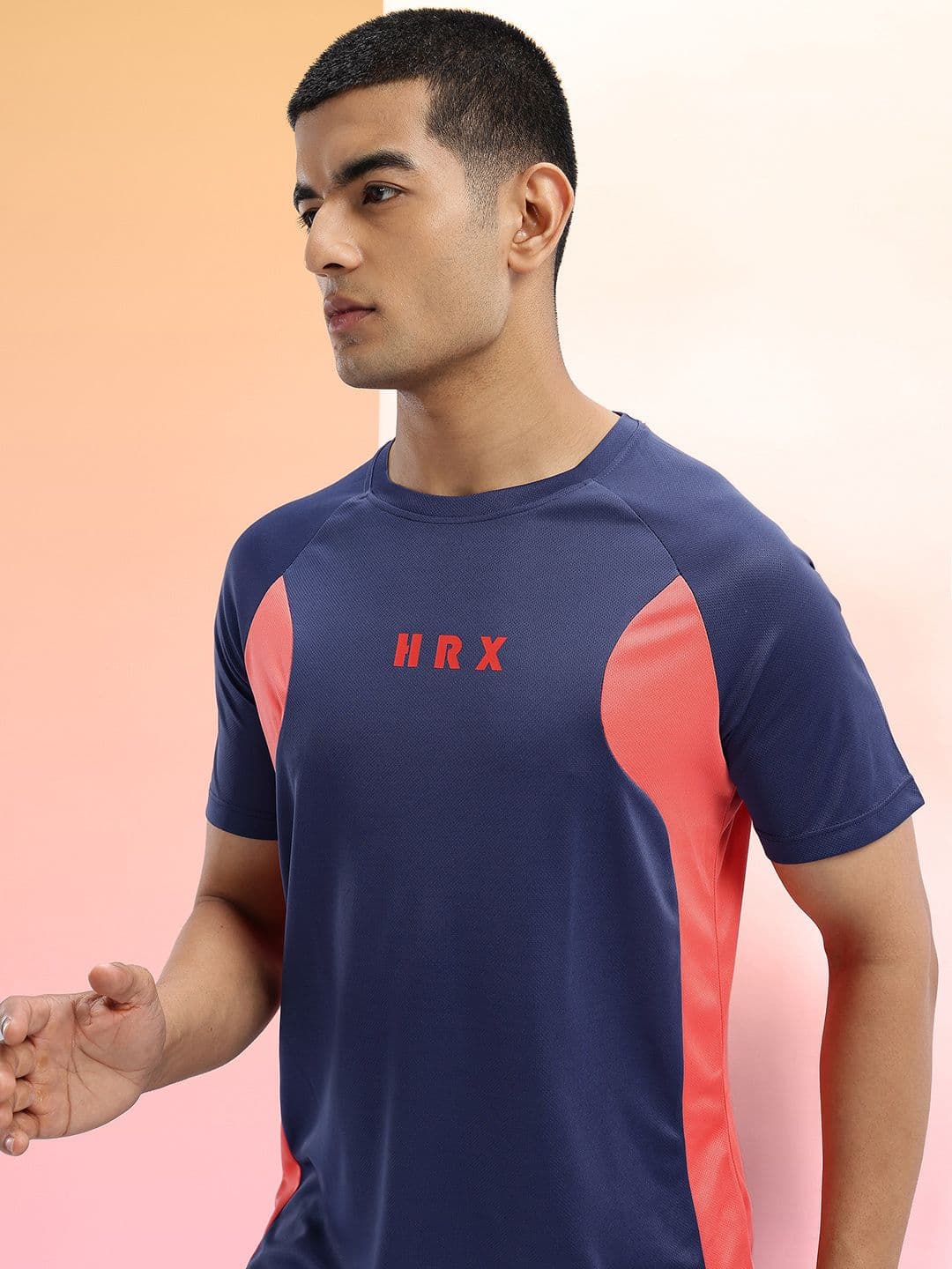 HRX by Hrithik Roshan Colourblocked Rapid-Dry Running T-shirt - view 1