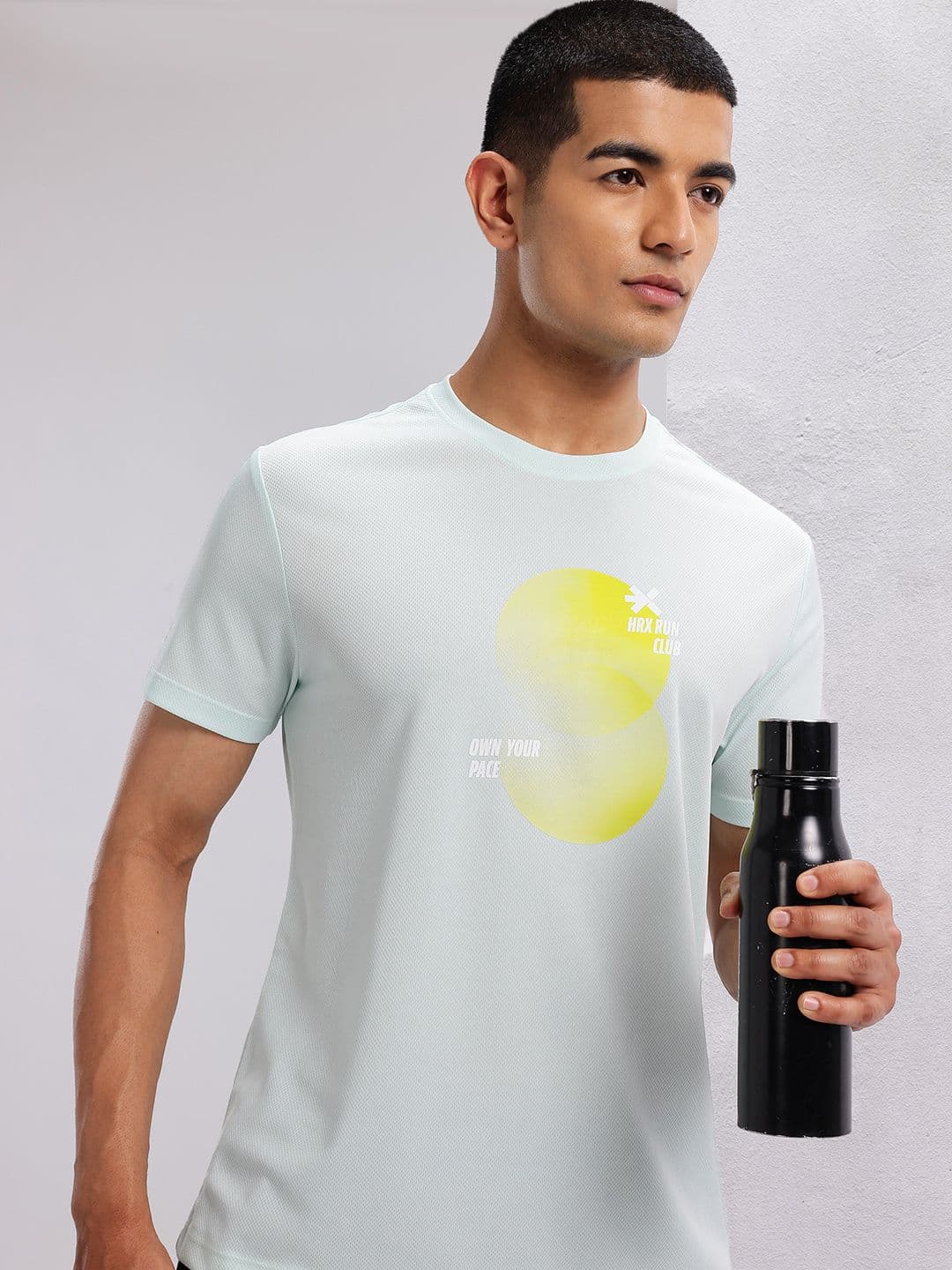 HRX by Hrithik Roshan Graphic Printed Perforated Rapid-Dry Running T-shirt - view 1