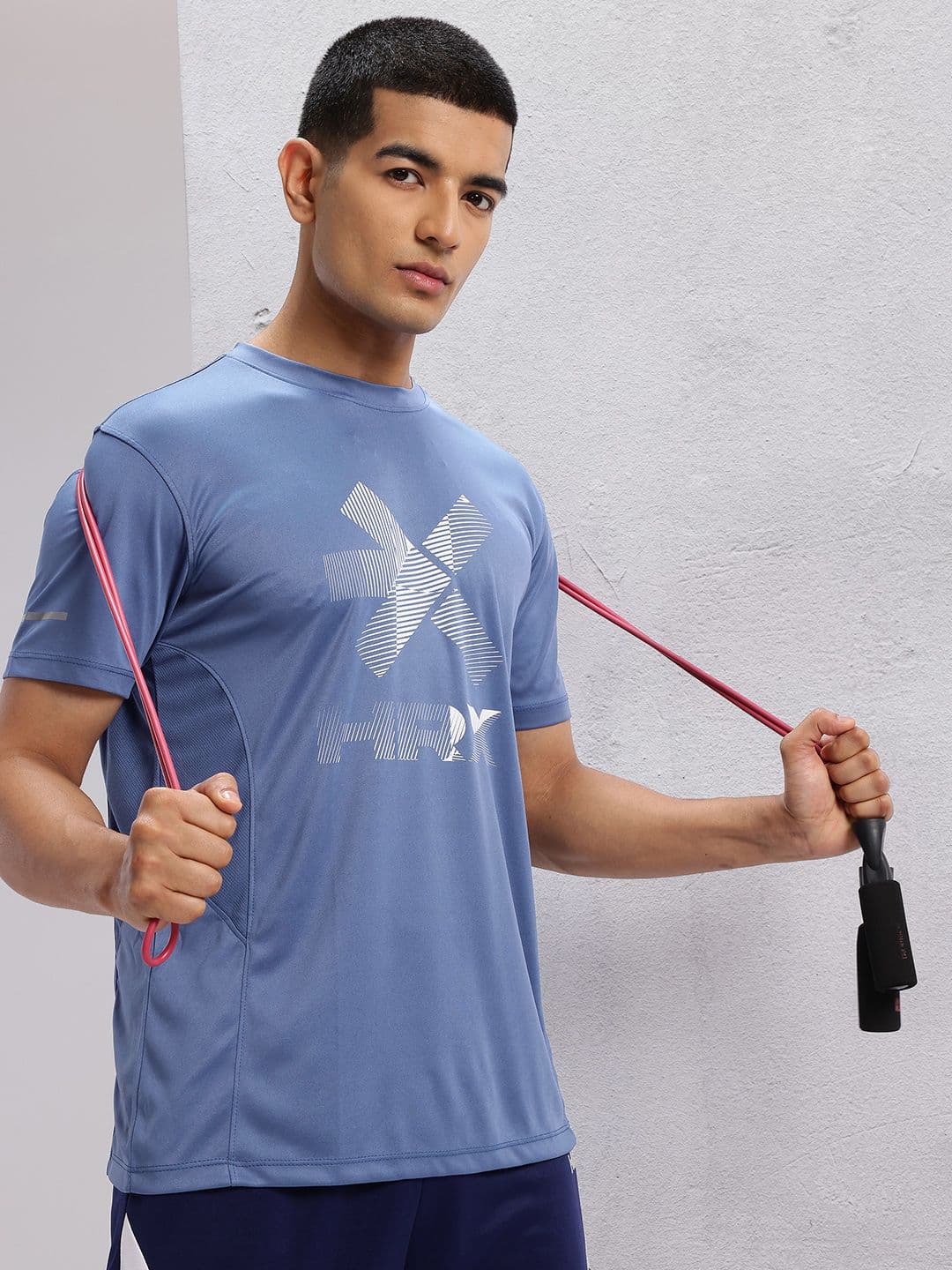 HRX by Hrithik Roshan Men Brand Logo Printed Rapid-Dry Training T-shirt - view 1