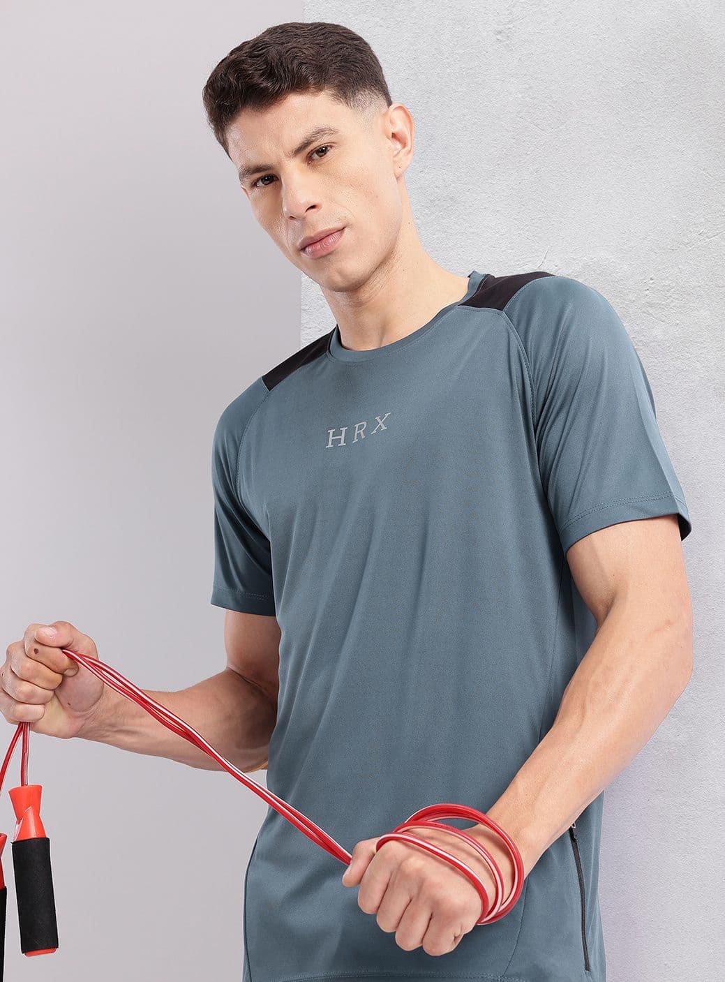 HRX by Hrithik Roshan Brand Logo Print Training Relaxed Fit T-shirt - view 1