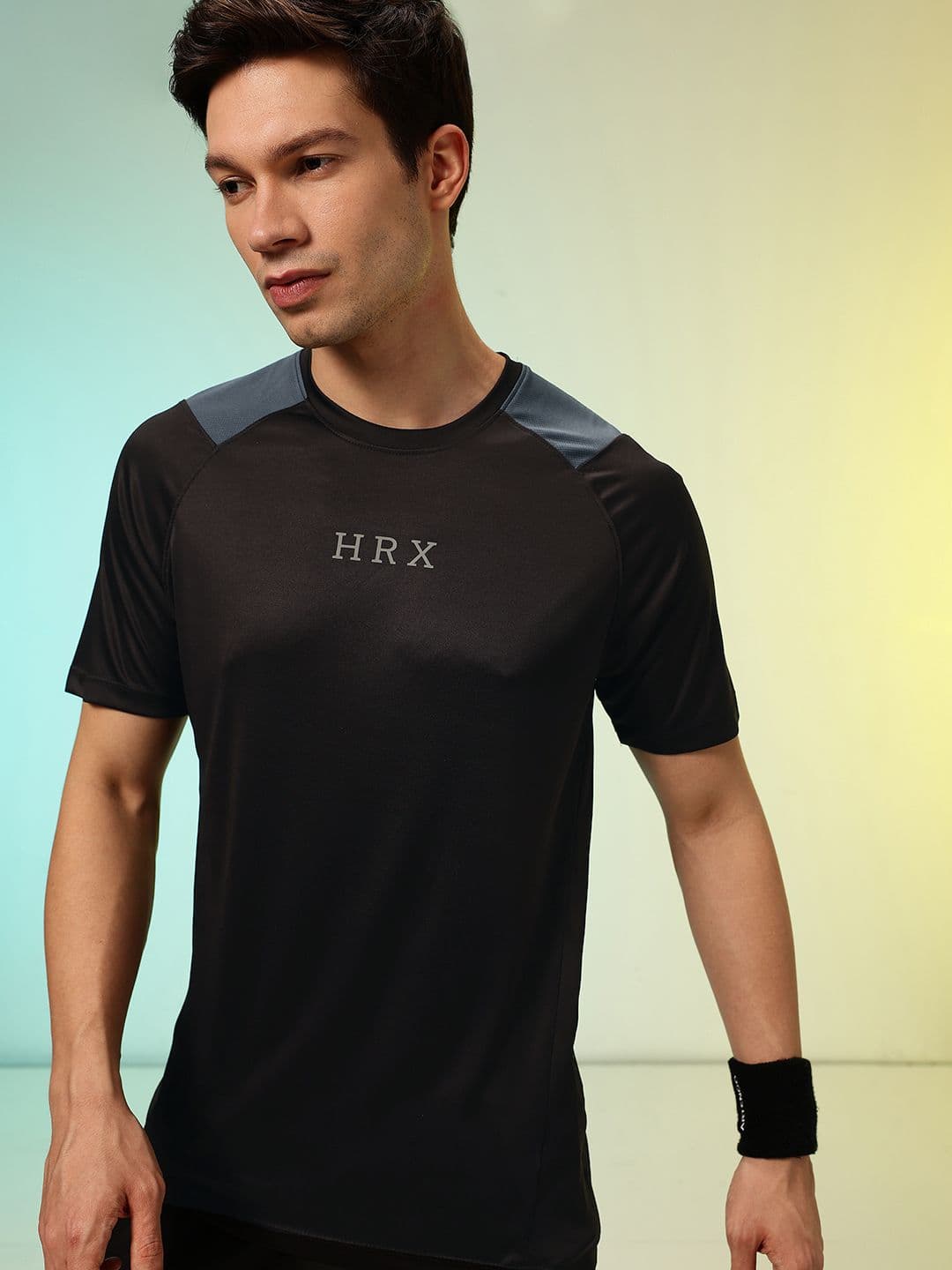 HRX by Hrithik Roshan Brand Logo Printed Rapid-Dry Pockets Training T-shirt - view 1