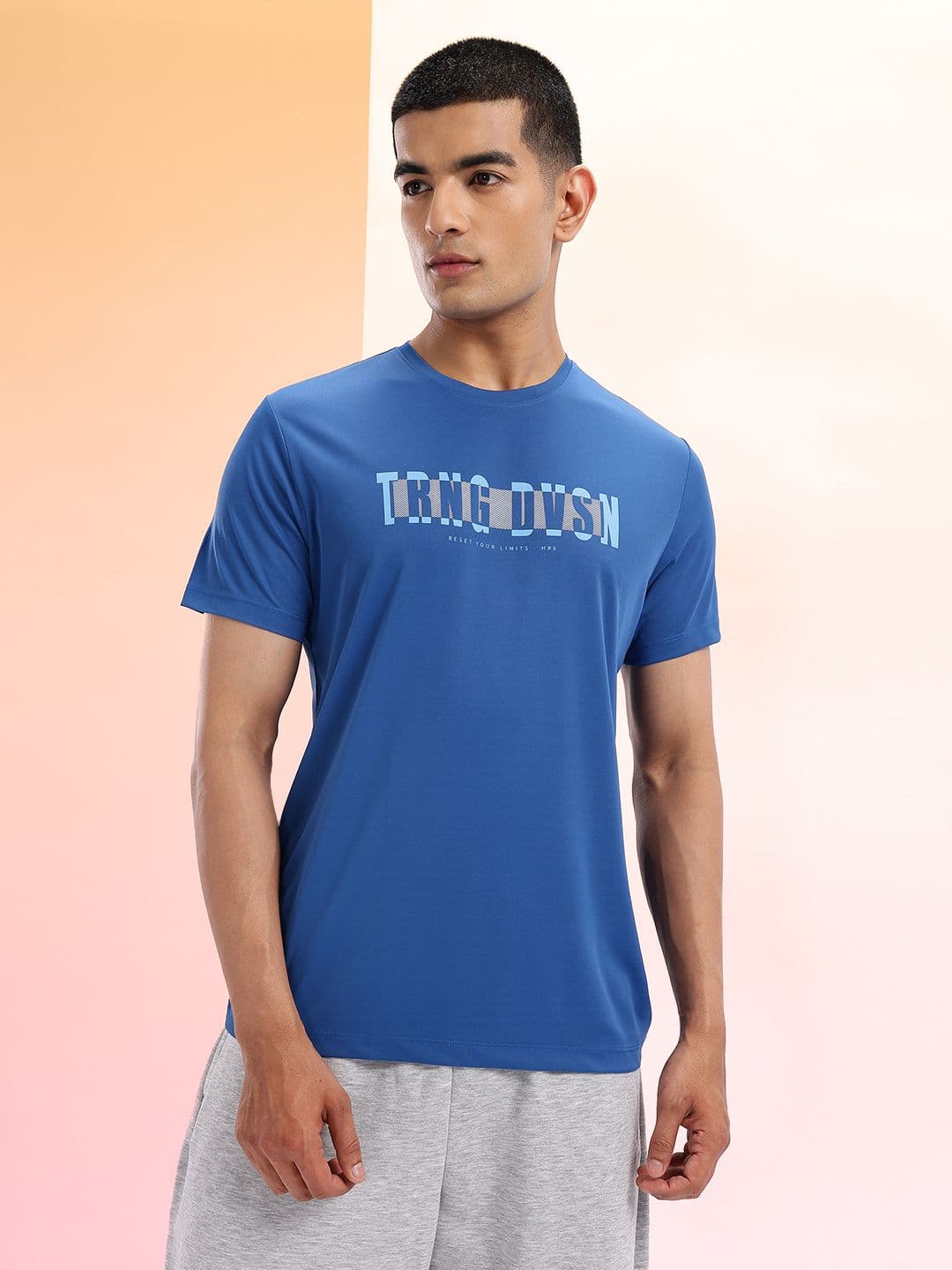HRX by Hrithik Roshan Typography Printed Rapid-Dry Training T-shirt - view 1