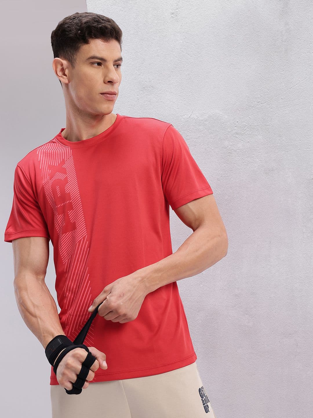 HRX by Hrithik Roshan Brand Logo Print Rapid-Dry Training T-shirt - view 1