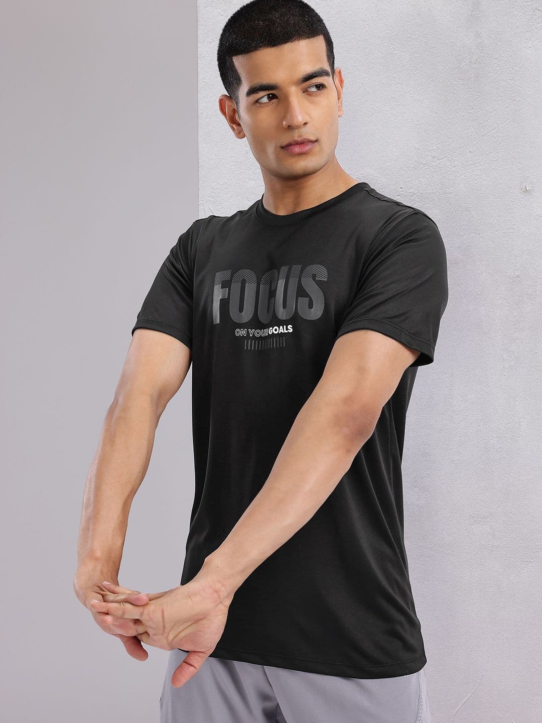 HRX by Hrithik Roshan Men Printed Rapid-Dry Training T-shirt - view 1