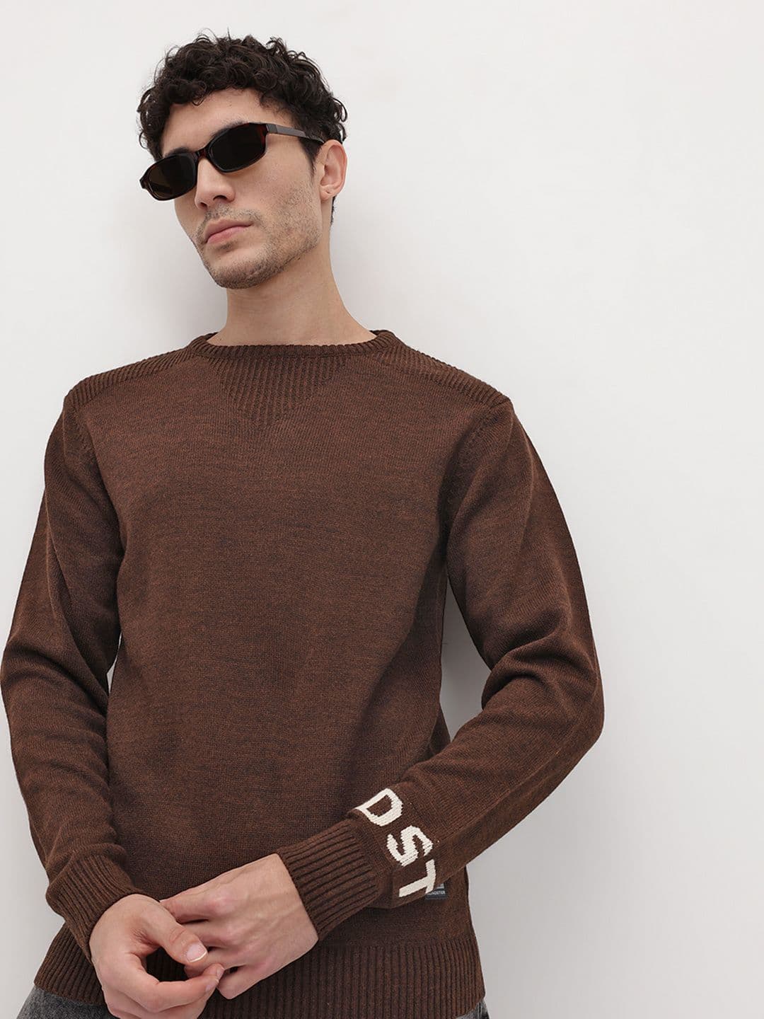 The Roadster Life Co. Typography Detail Knitted Pullover - view 1
