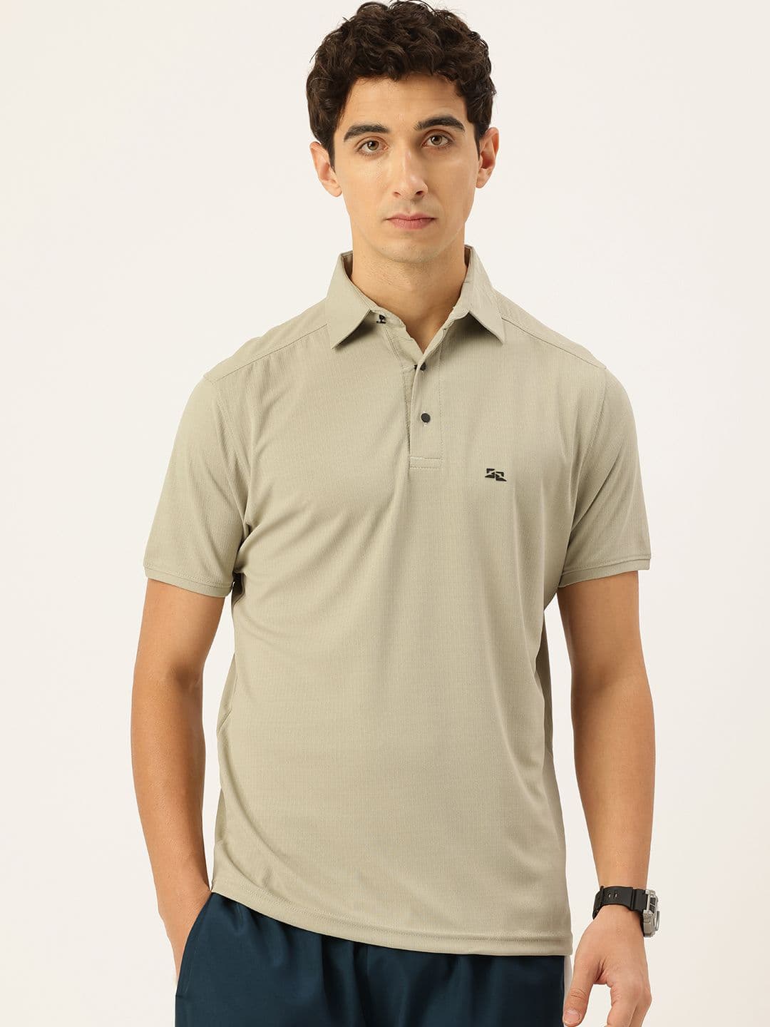 FIFTY TWO Self-Design Polo Collar Dri-FIT Training T-shirt - view 1
