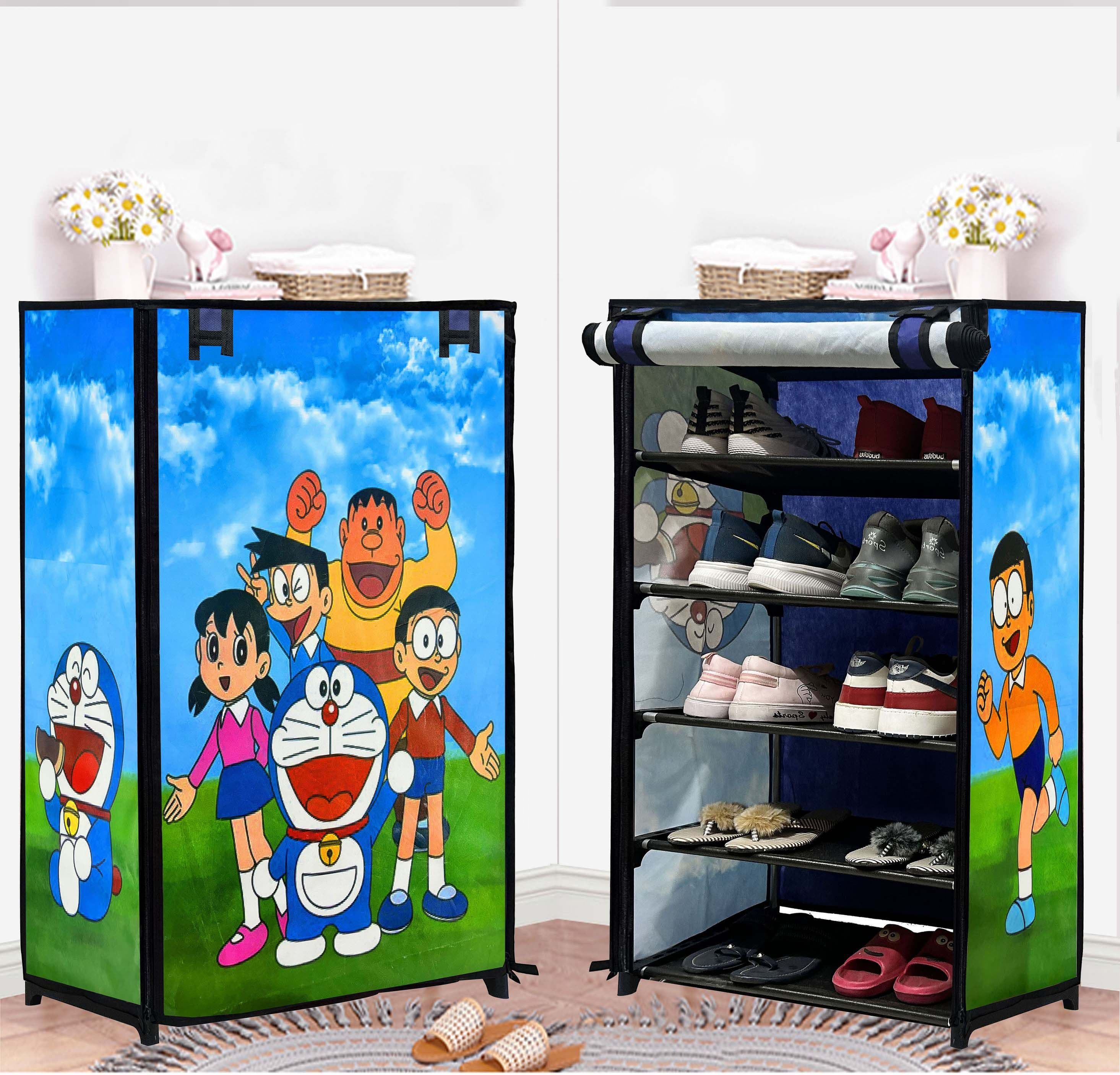 Rmerchants Blue 5-Tiers Printed Shoe Rack - view 1