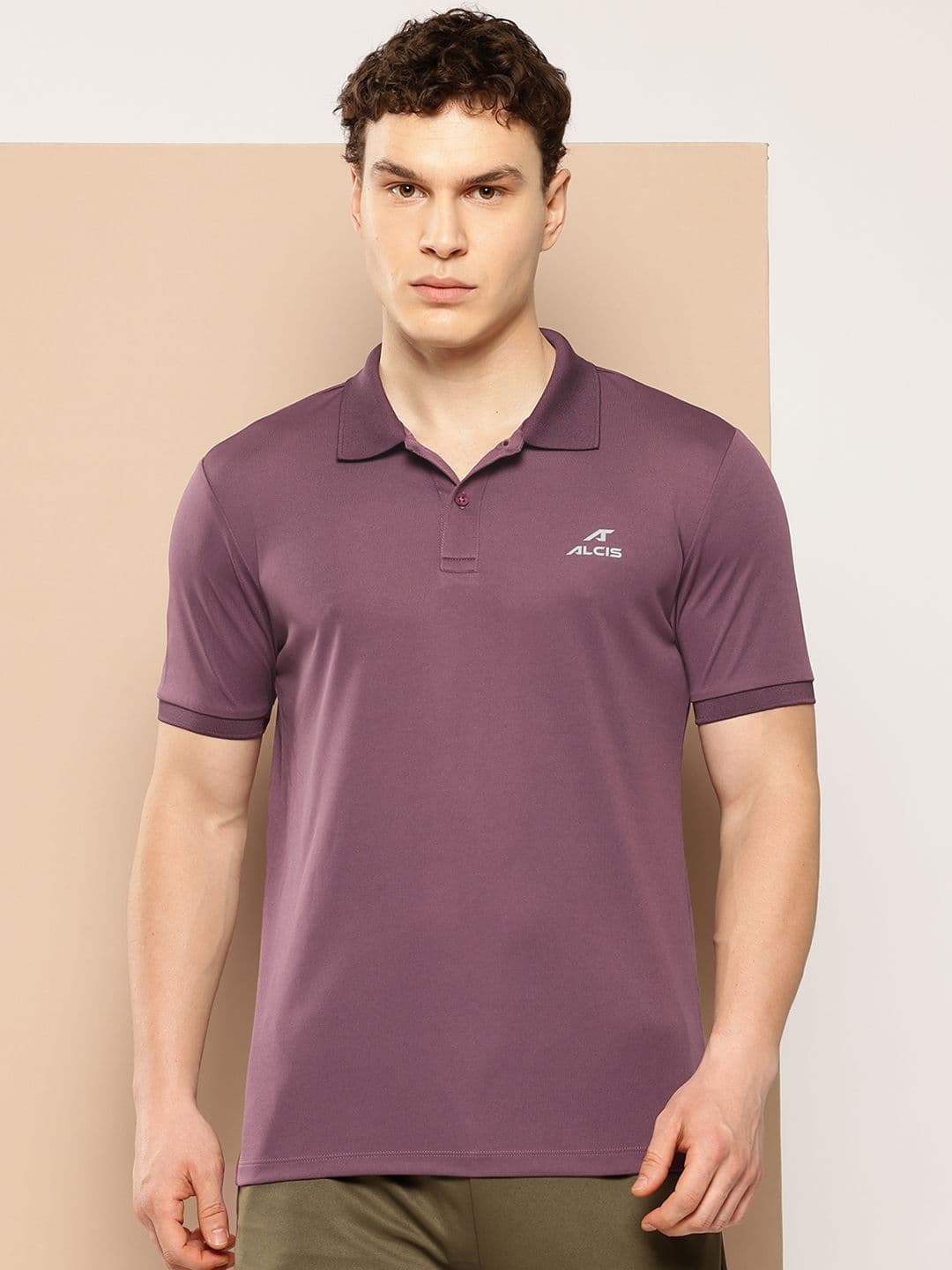 Alcis Men Polo Collar Slim Fit T-shirt - view 1