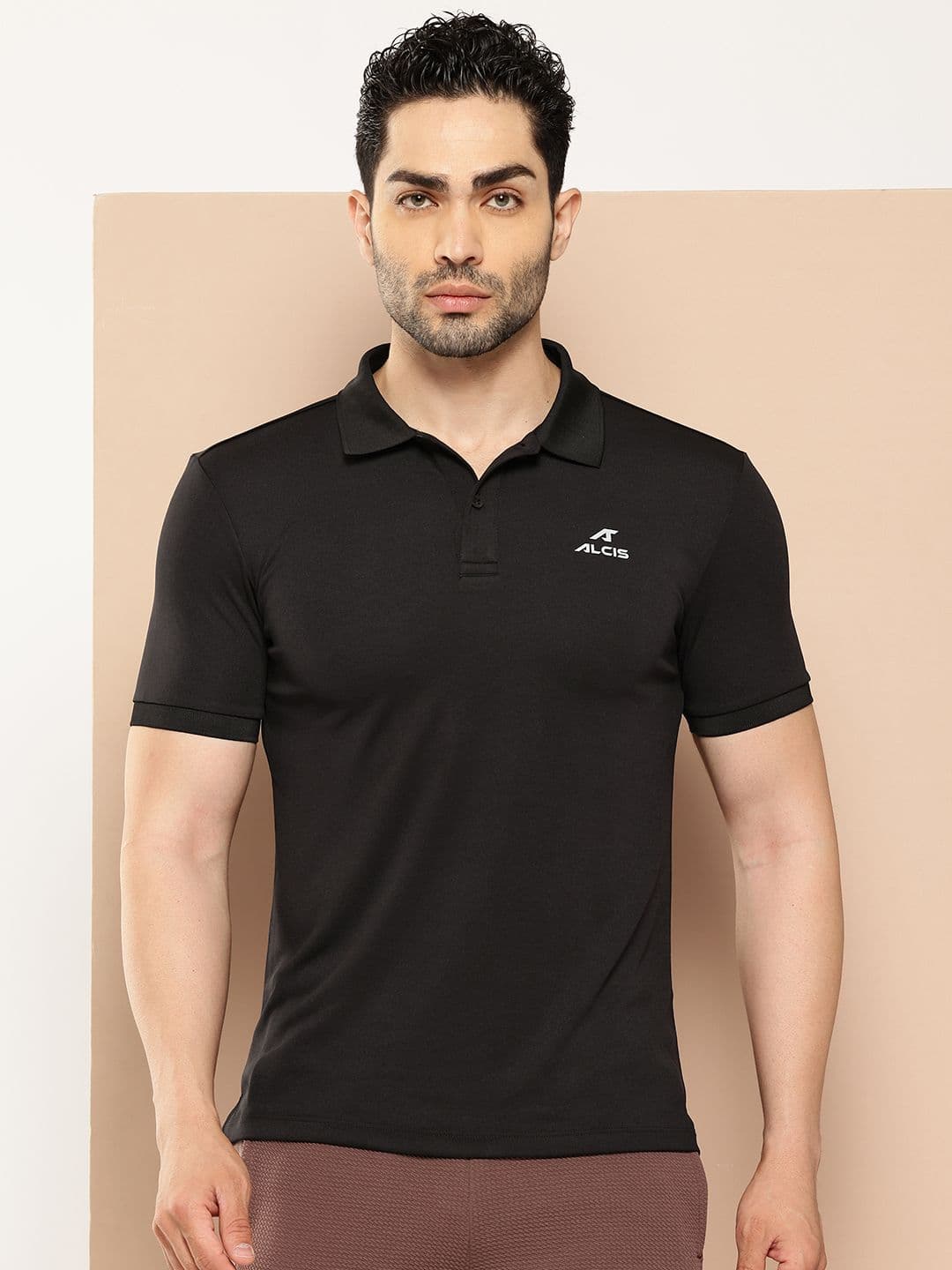 Alcis Men Polo Collar Dry Tech Slim Fit Sports T-shirt - view 1