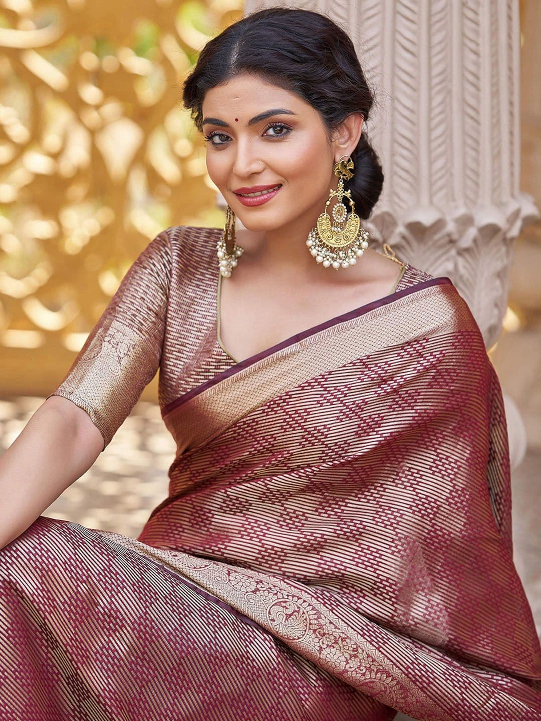 Mitera Woven Design Zari Banarasi Saree - view 1